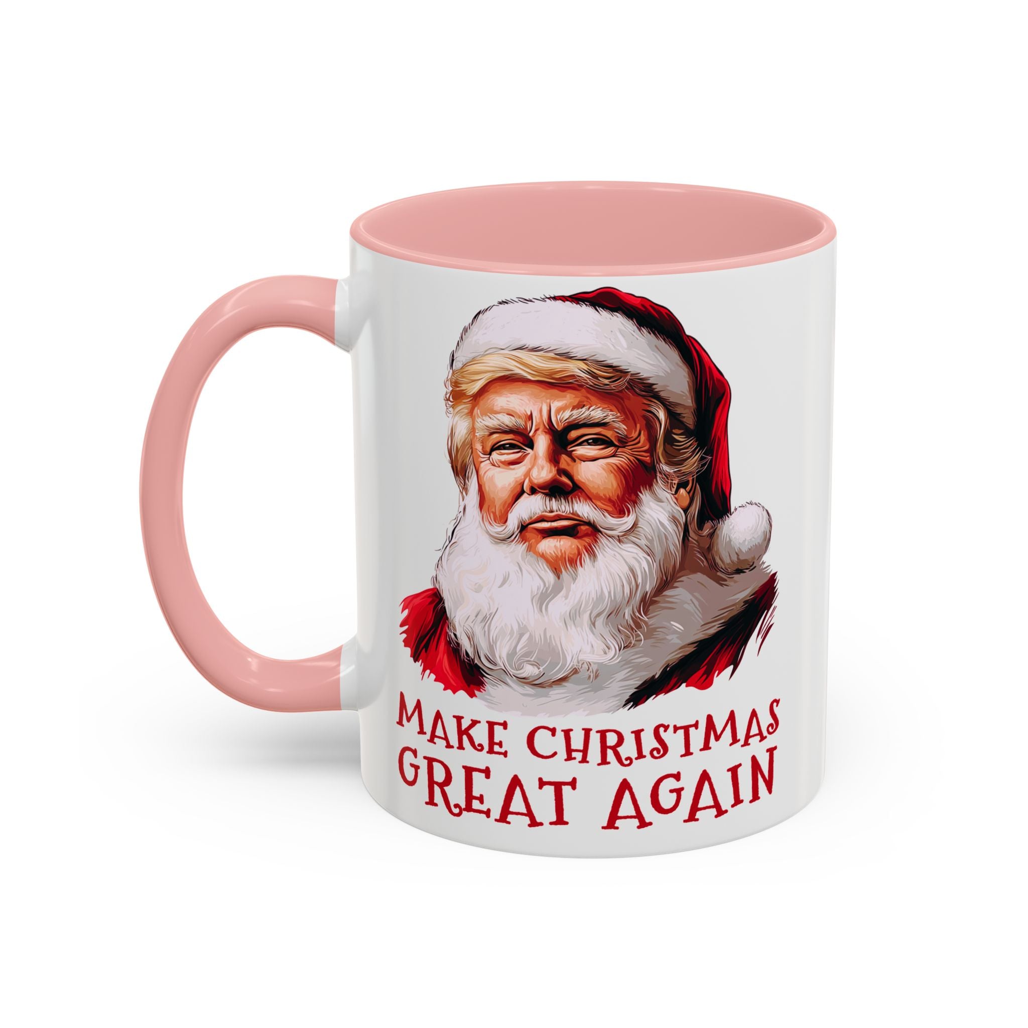 Santa Claus Trump Portrait Mug | Make Christmas Great Again, Holiday Coffee Mug