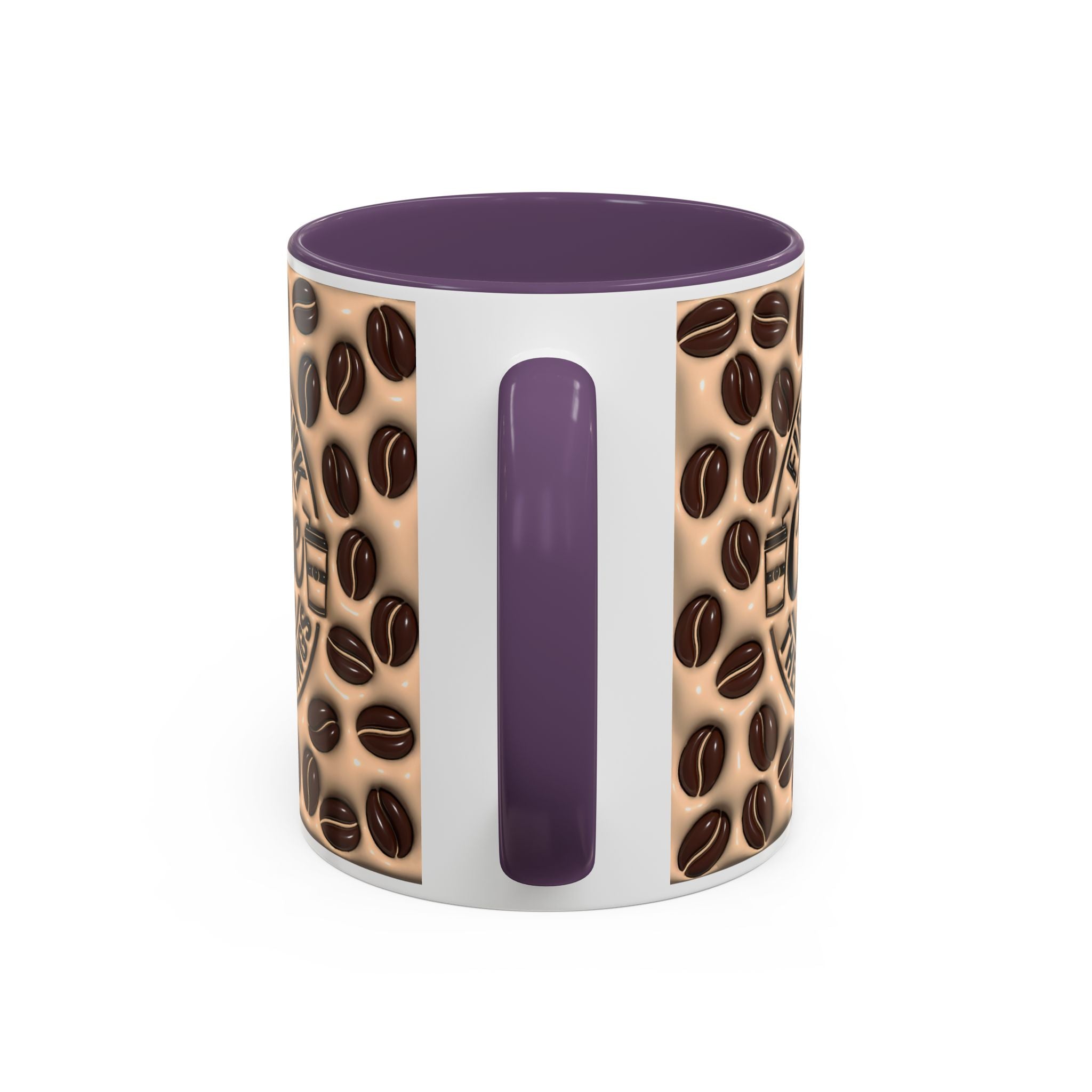 Coffee Beans Pattern First I Drink Coffee Mug | Accent 11oz 15oz