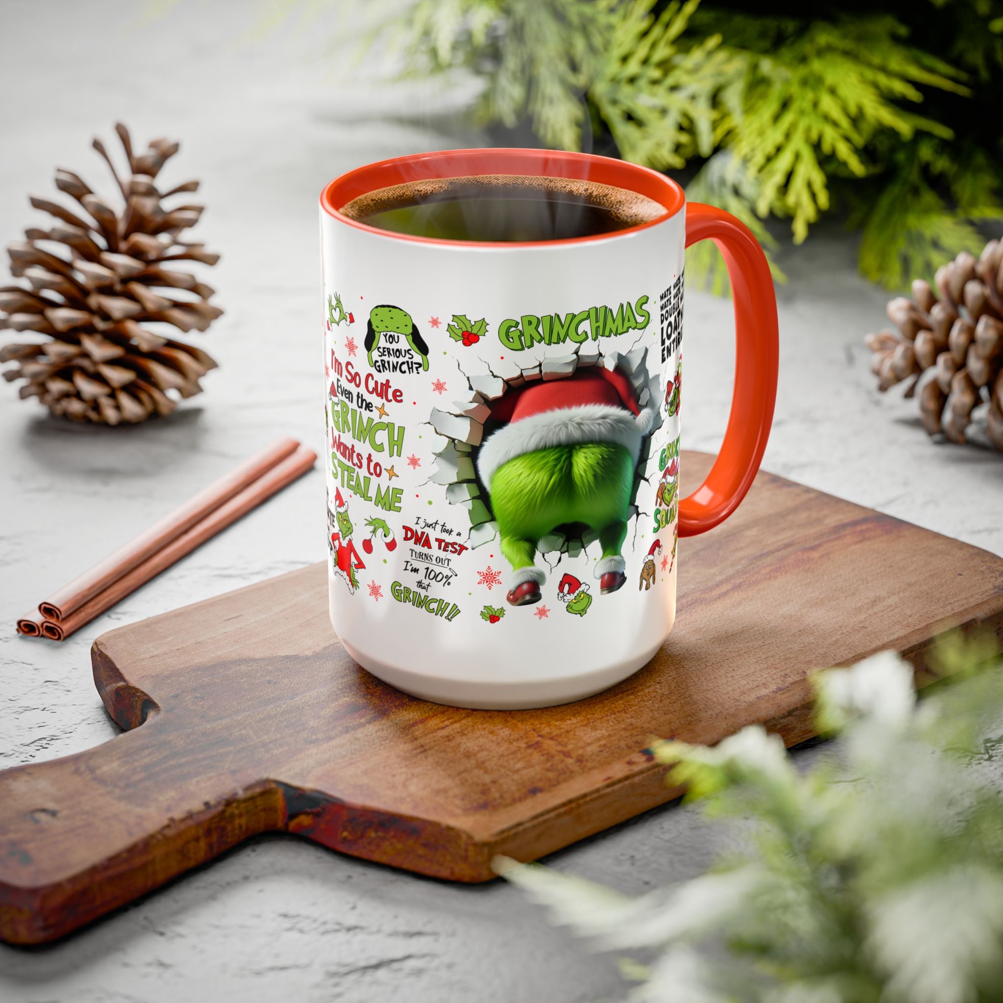 Colorful Grinch Mugs for Holiday Cheer, Funny Coffee Cups, Christmas Gift, Grinch Lovers, Festive Kitchen Decor