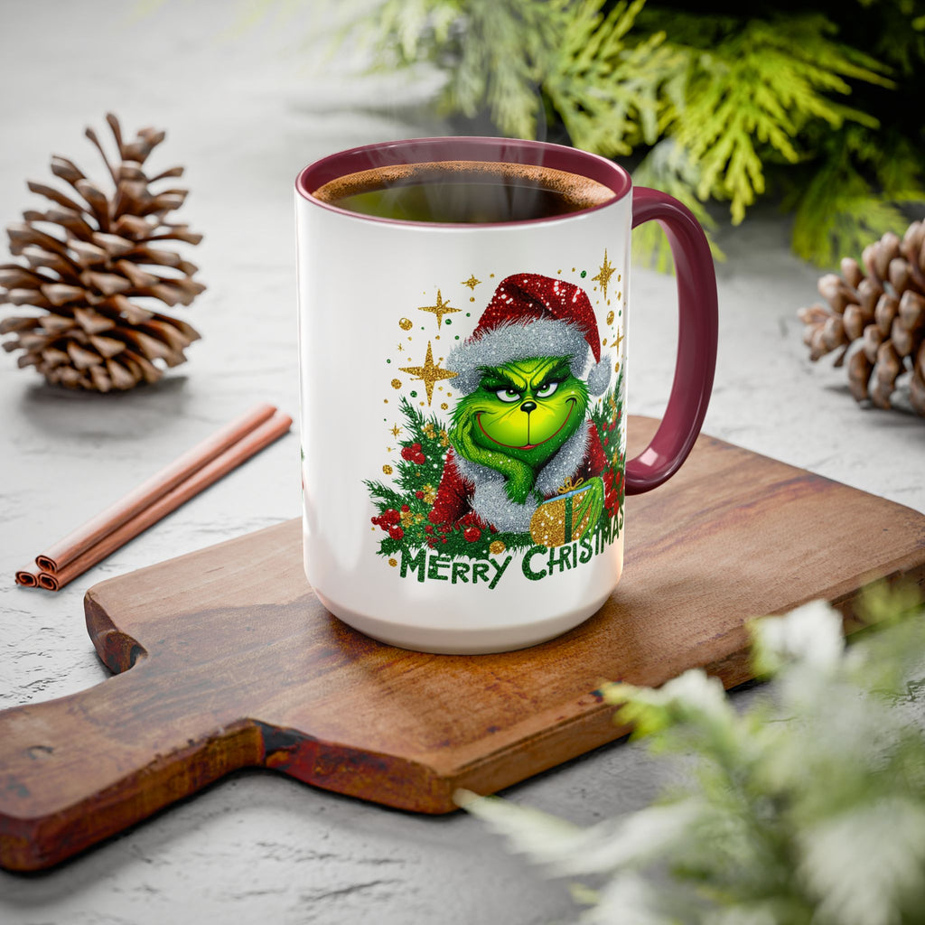 Grinchy Christmas Mug - 11oz & 15oz, Holiday Gift, Festive Beverage Cup, Winter Decorations, Fun Coffee Mug, Grinch Lover Gift