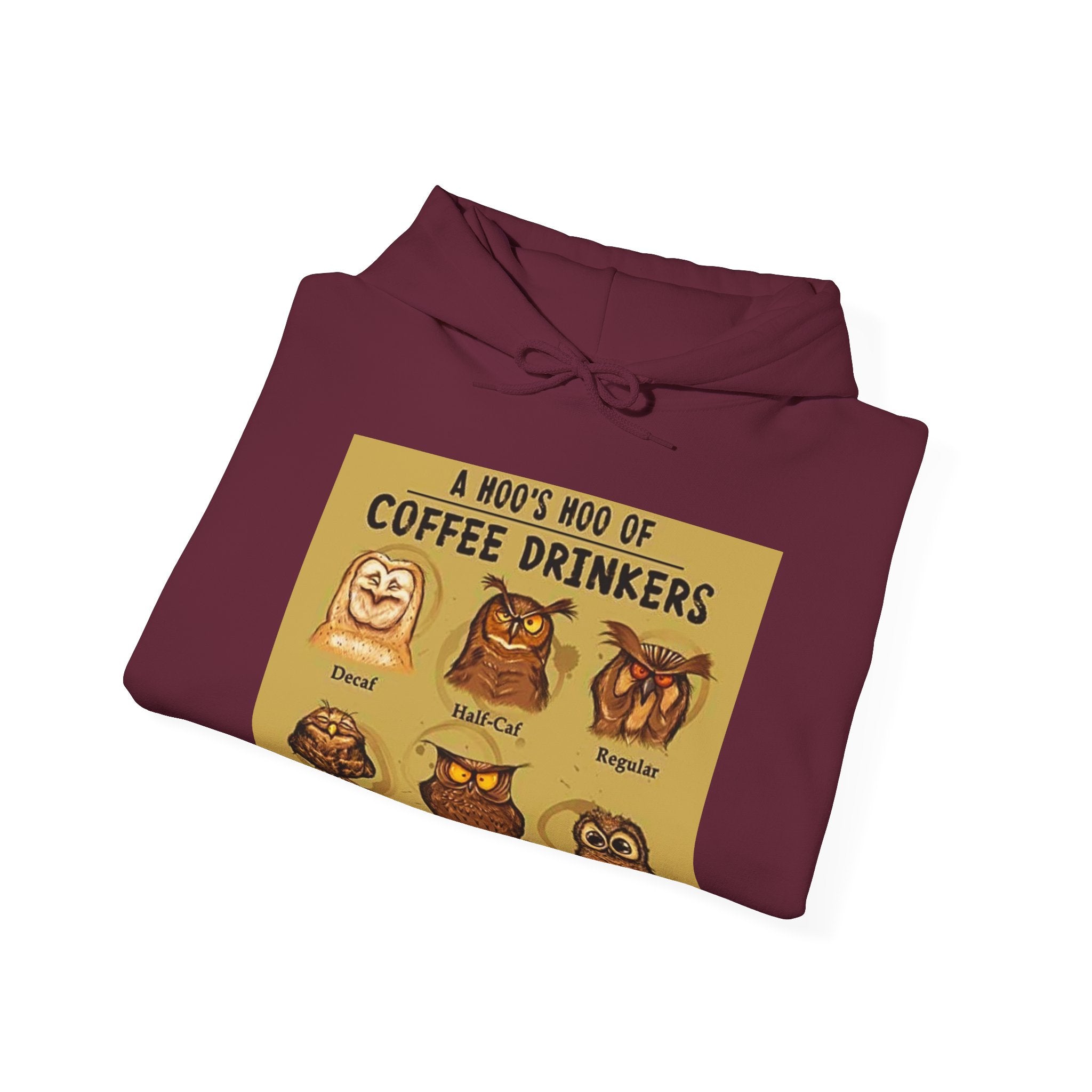 Hoo's Hoo of Coffee Drinkers - Men's and Woman's Heavy Blend Hooded Sweatshirt