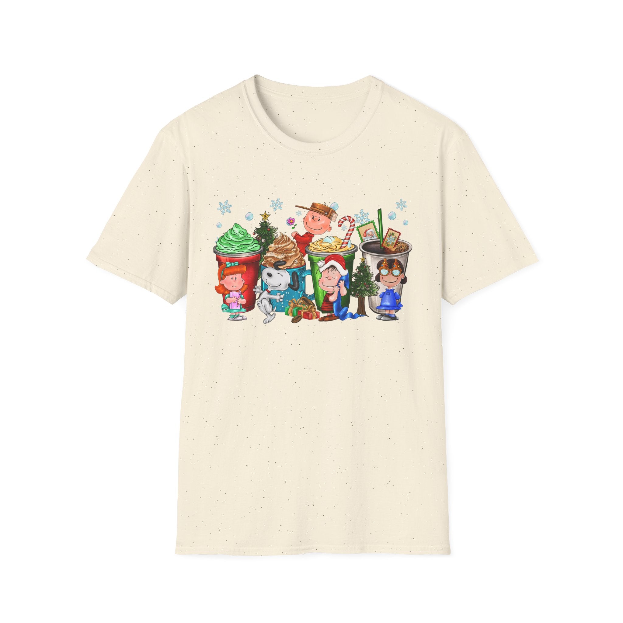 Holiday Cartoon Characters T-Shirt | Christmas Kids Crew Illustration