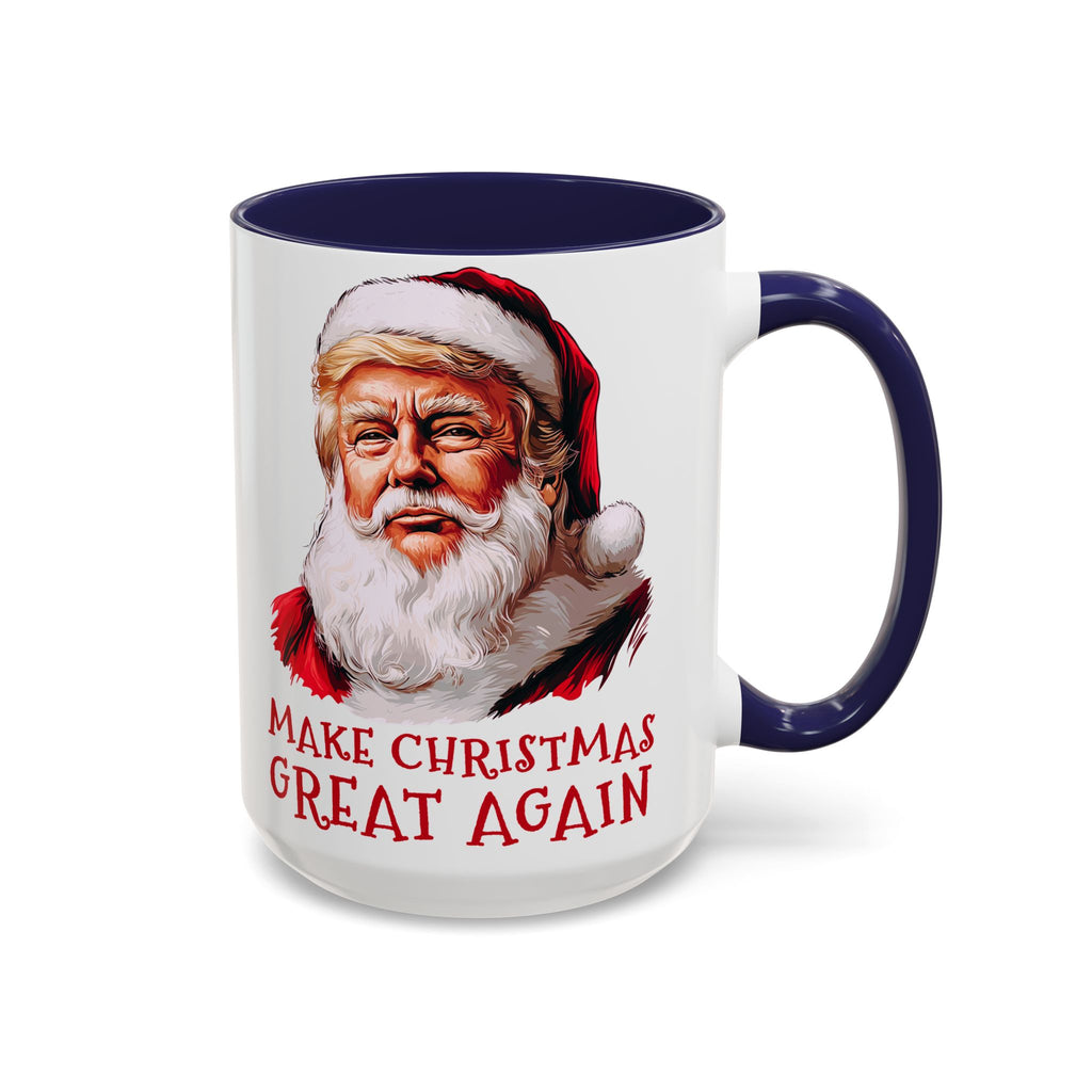 Santa Claus Trump Portrait Mug | Make Christmas Great Again, Holiday Coffee Mug