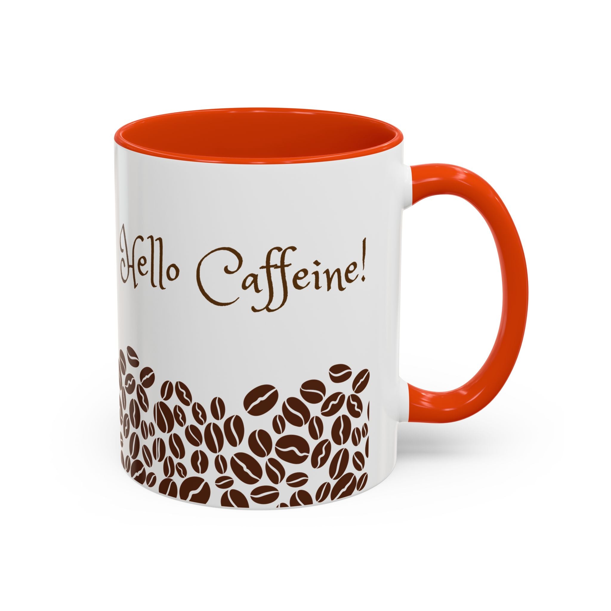 Hello Caffeine! Coffee Bean Ceramic Mug (11oz & 15oz)