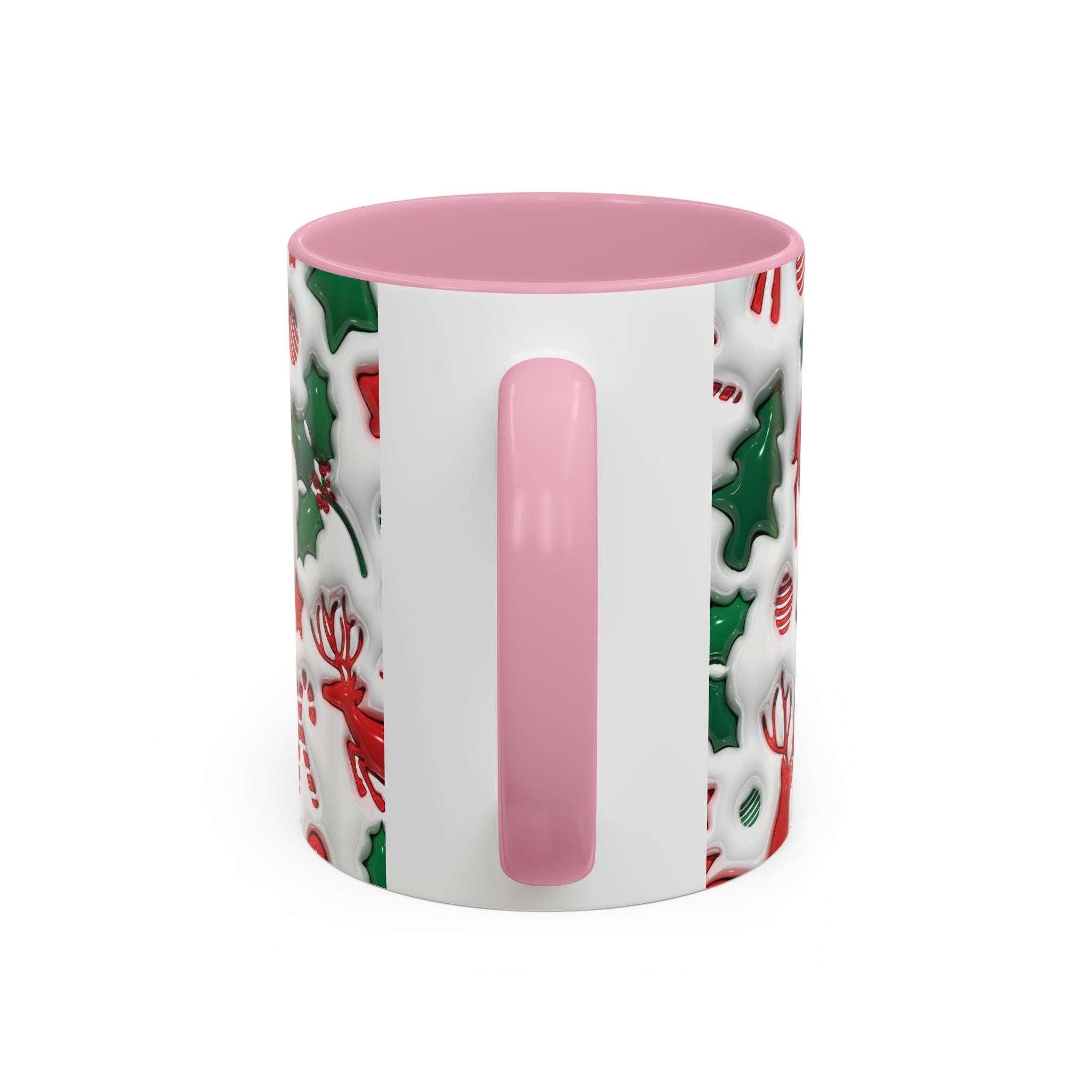 Festive Holiday Mugs, Christmas Coffee Cups, Colorful Reindeer and Candy Cane Design, Cozy Winter Drinkware, Perfect Gift for Holidays
