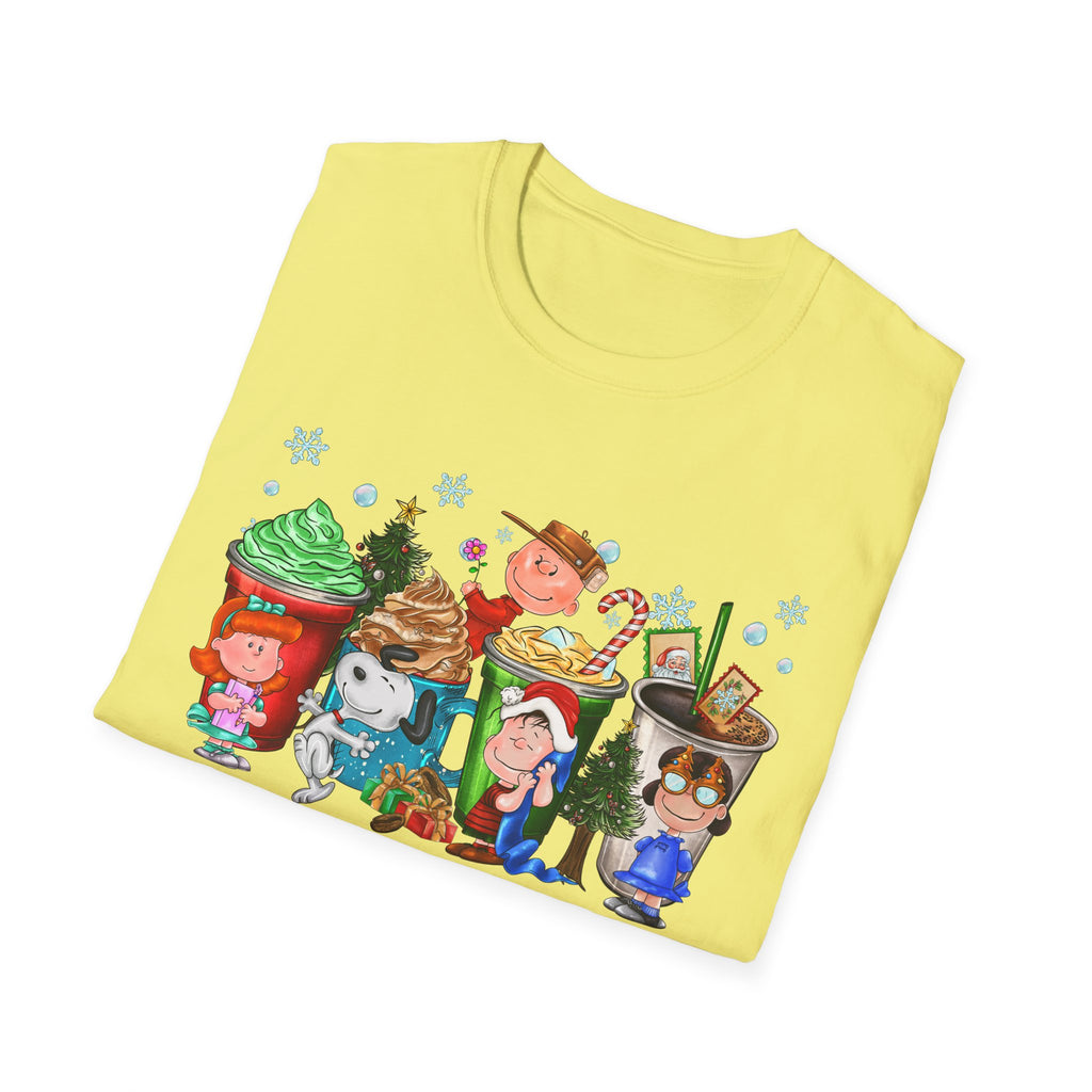 Holiday Cartoon Characters T-Shirt | Christmas Kids Crew Illustration