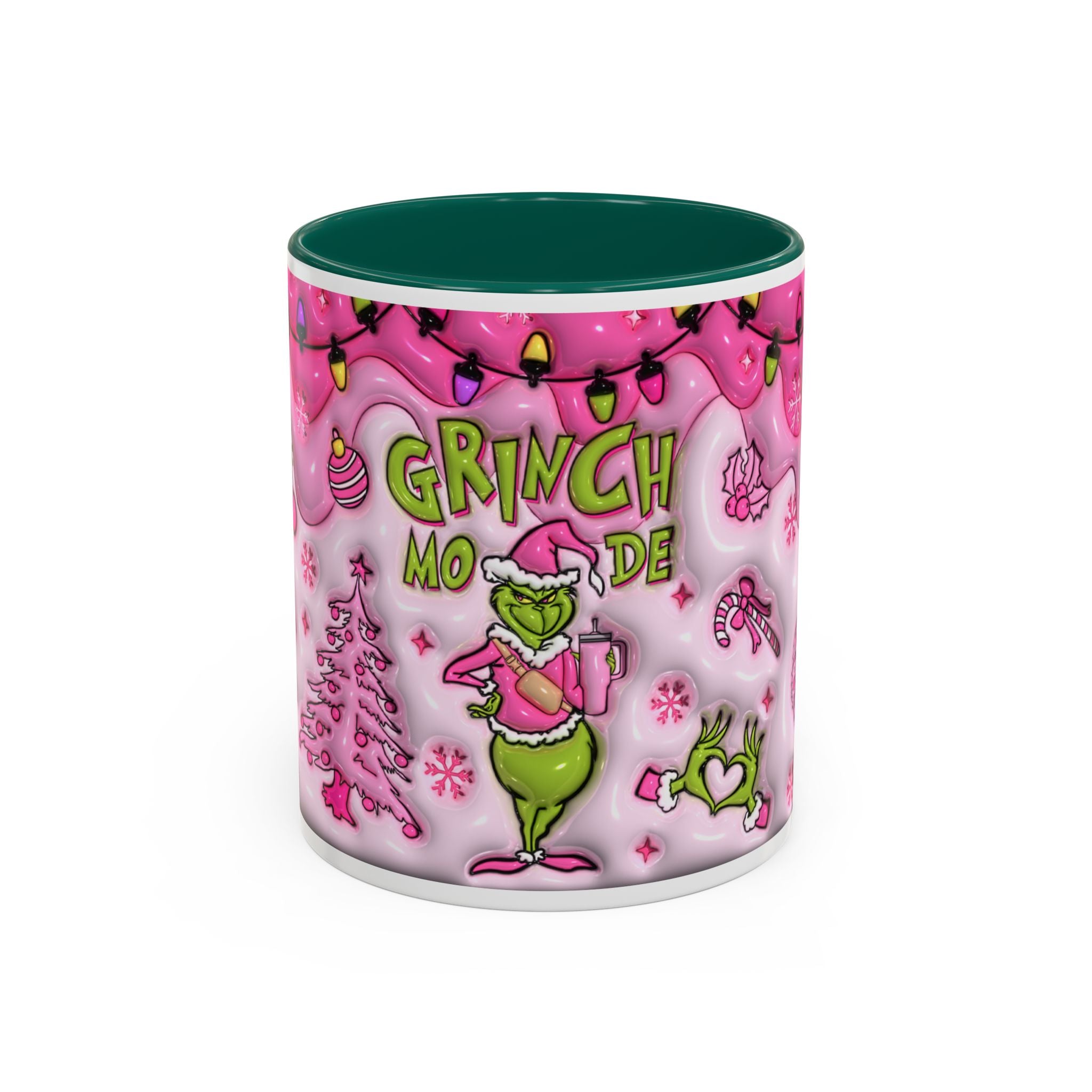 Colorful Grinch Mug, Holiday Gift, Whimsical Drinkware, Festive Coffee Cup, Christmas Decor, Grinch Mode Mug