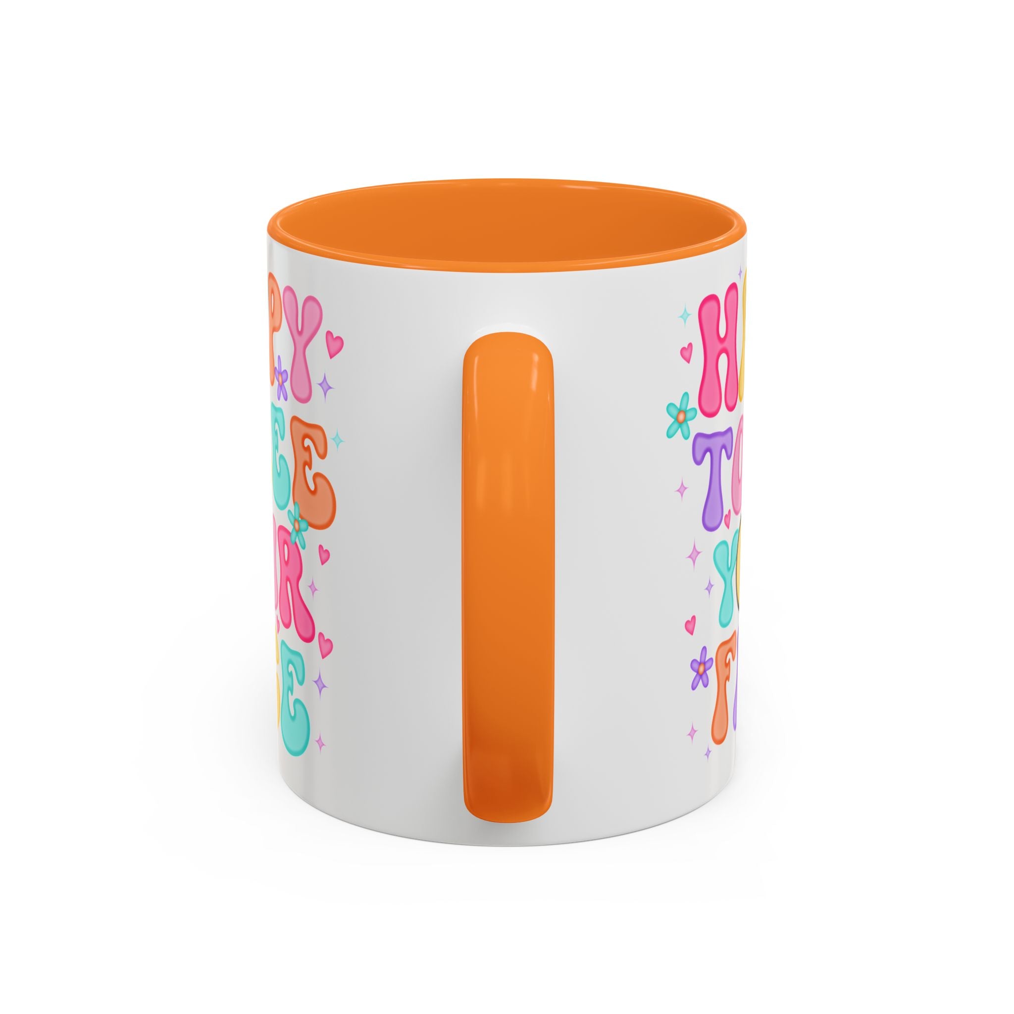 Happy To See Your Face Colorful Coffee Mug — Retro Smiley 11oz/15oz