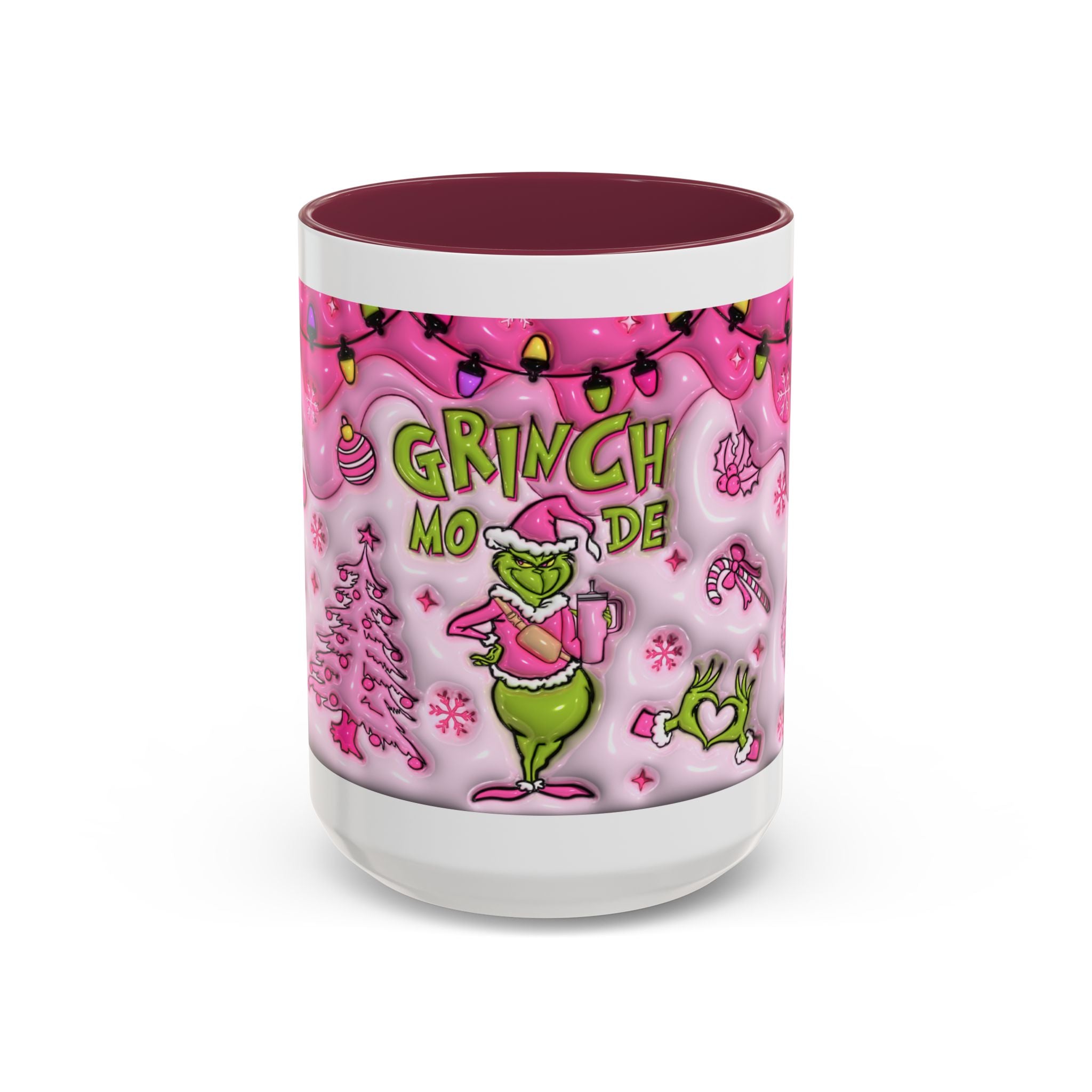 Colorful Grinch Mug, Holiday Gift, Whimsical Drinkware, Festive Coffee Cup, Christmas Decor, Grinch Mode Mug