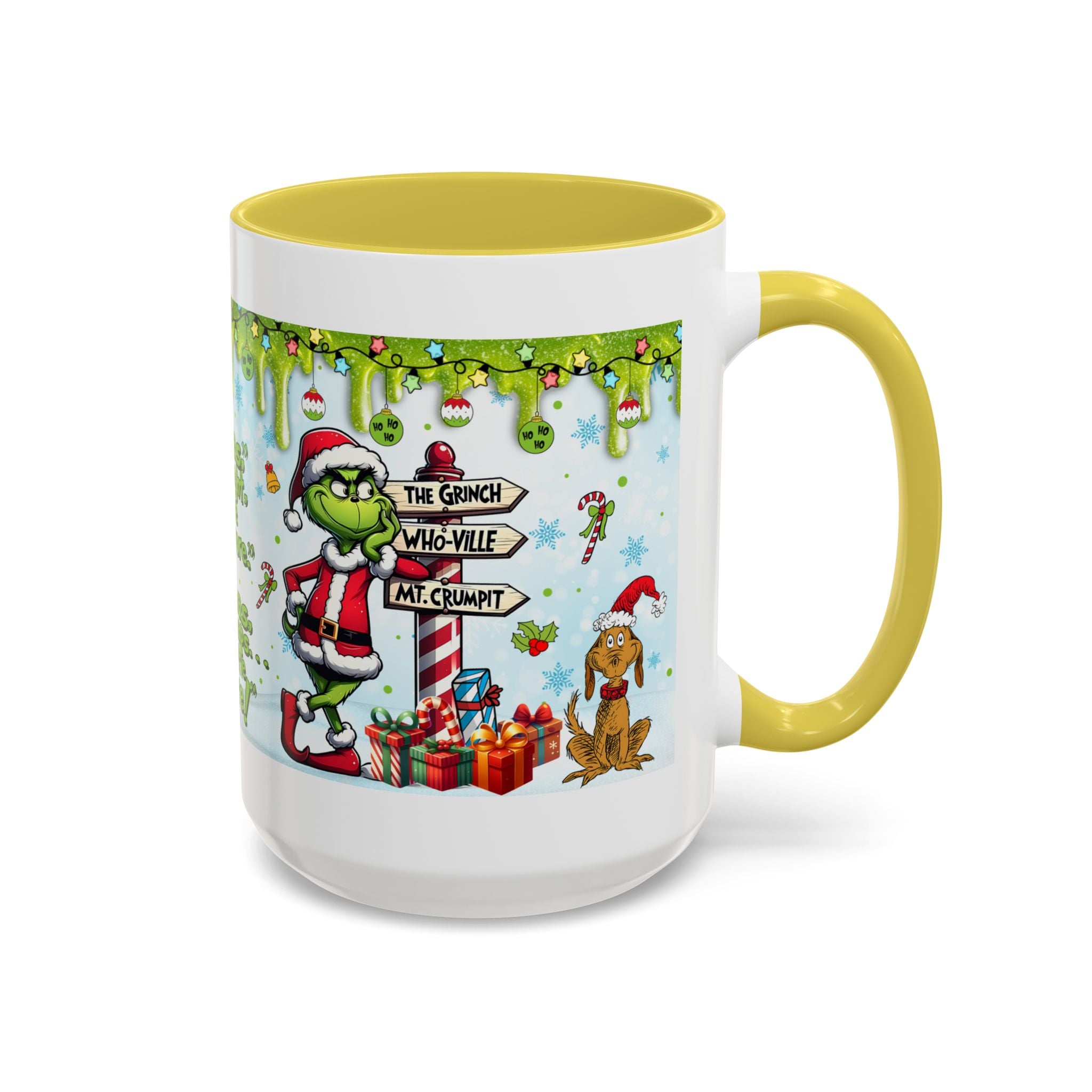 Grinch Christmas Mug | Colorful 11oz 15oz Ceramic Coffee Cup