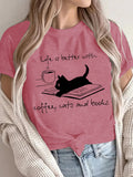 Short sleeved women's lives due to coffee