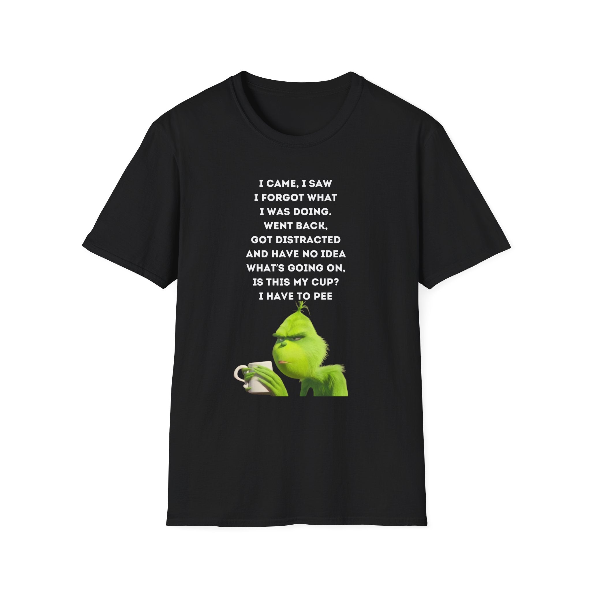 Forgetful Grinch Coffee T-Shirt | Funny Meme Holiday Tee