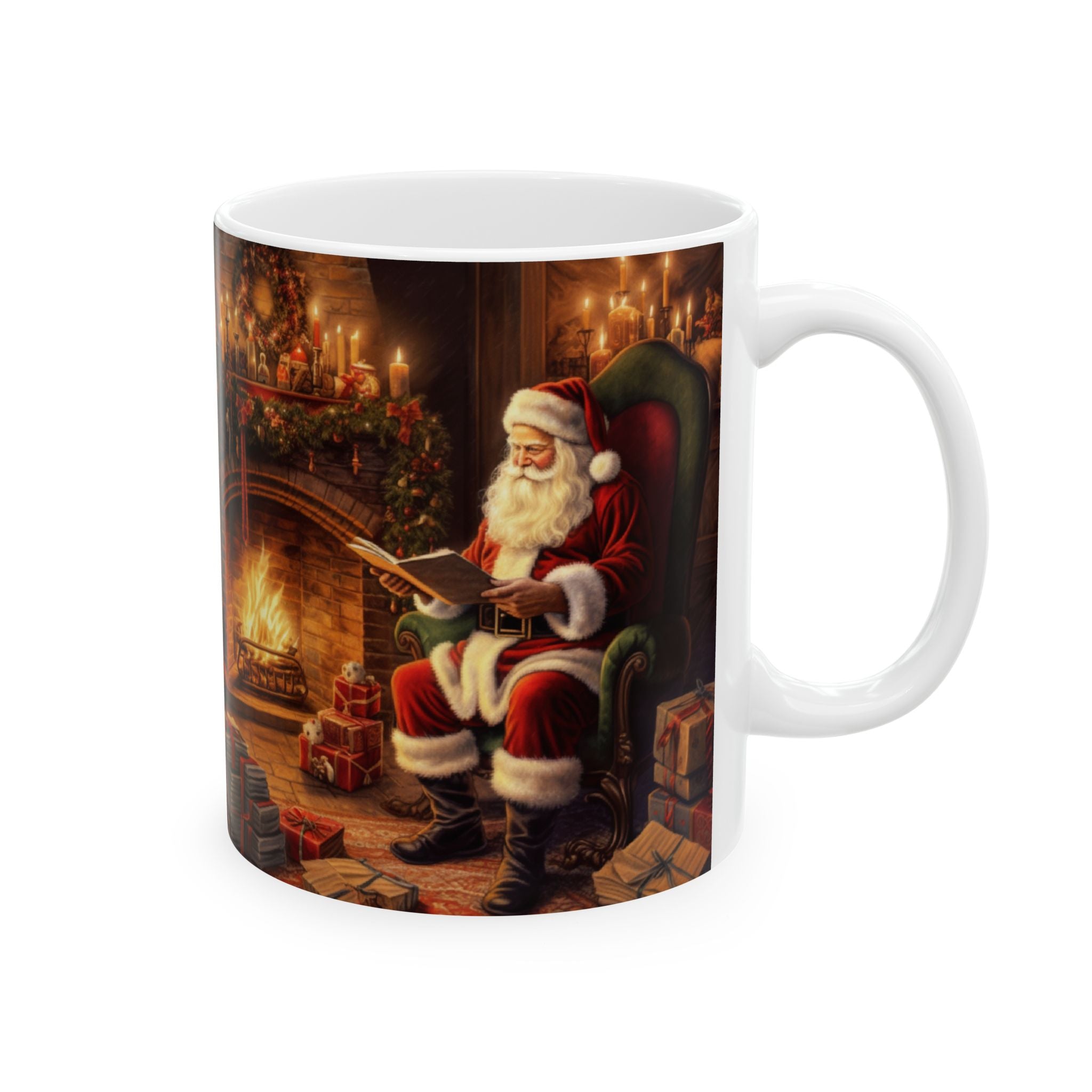 Santa Cozy Christmas Ceramic Mug - Perfect for Warm Drinks, Christmas Gift, Winter Decor, Coffee Lover, Seasonal Mug