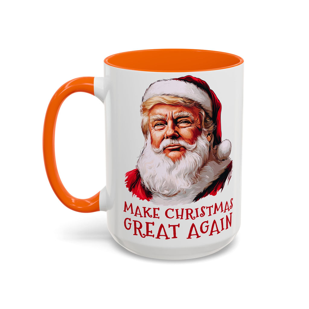Santa Claus Trump Portrait Mug | Make Christmas Great Again, Holiday Coffee Mug