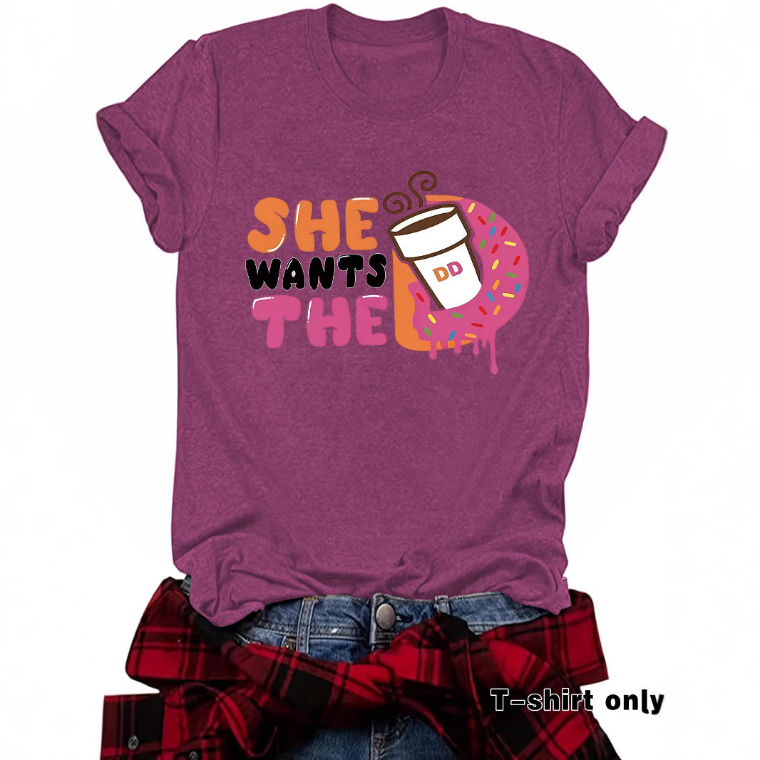 Short sleeved HE coffee pattern