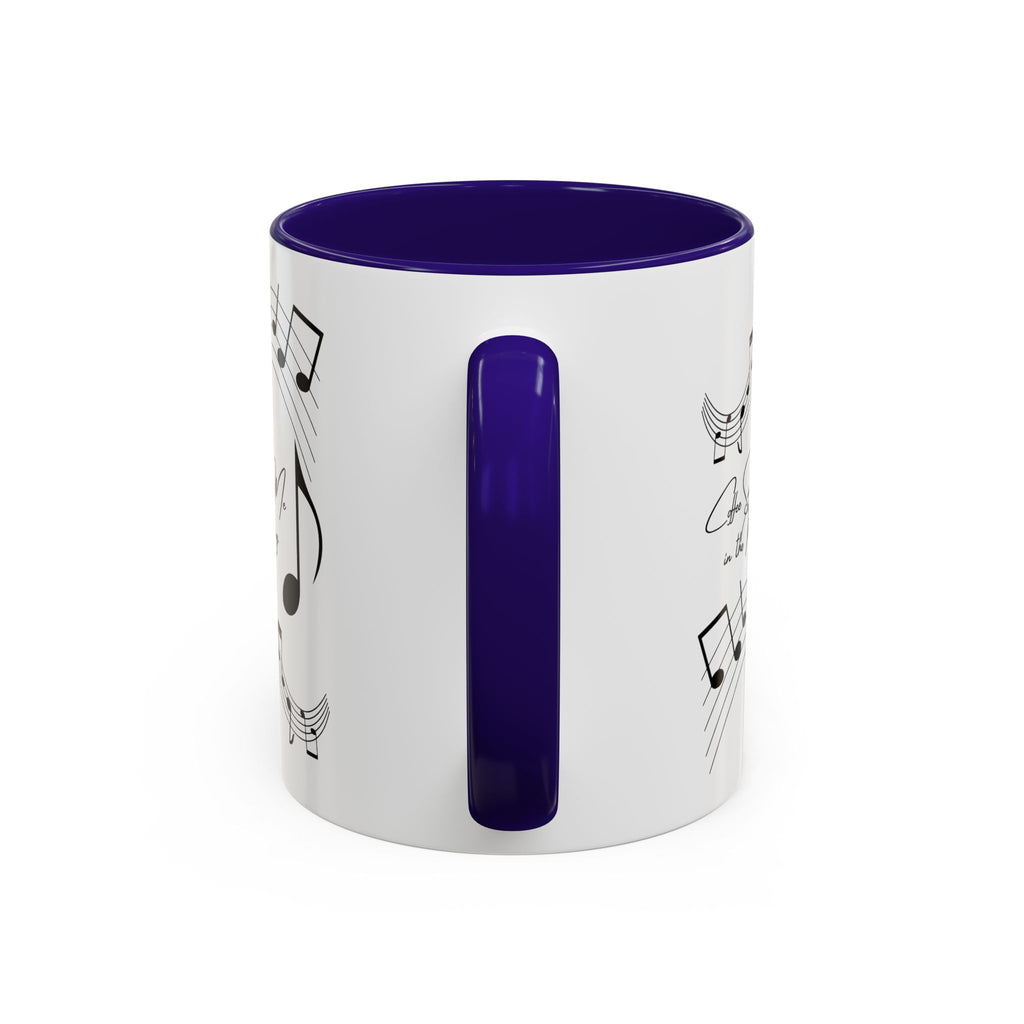 Music Notes Ceramic Mug — "She Sings to Me in the Morning" (11oz/15oz)