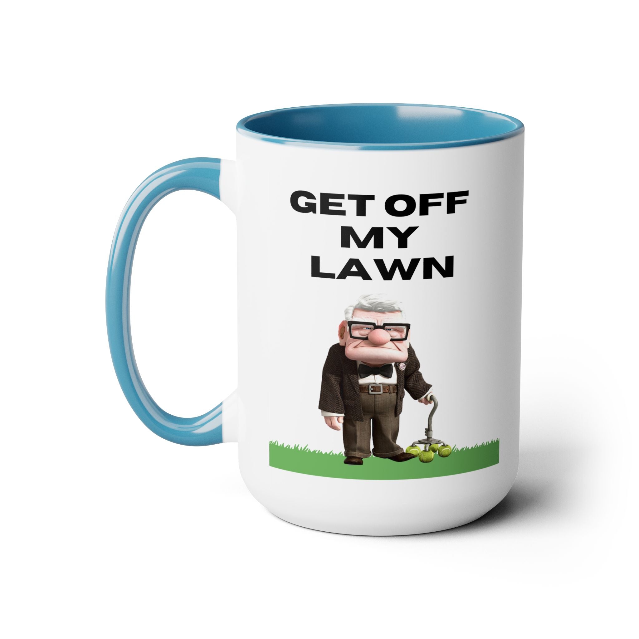 Get Off My Lawn Two-Tone Coffee Mugs, 15oz