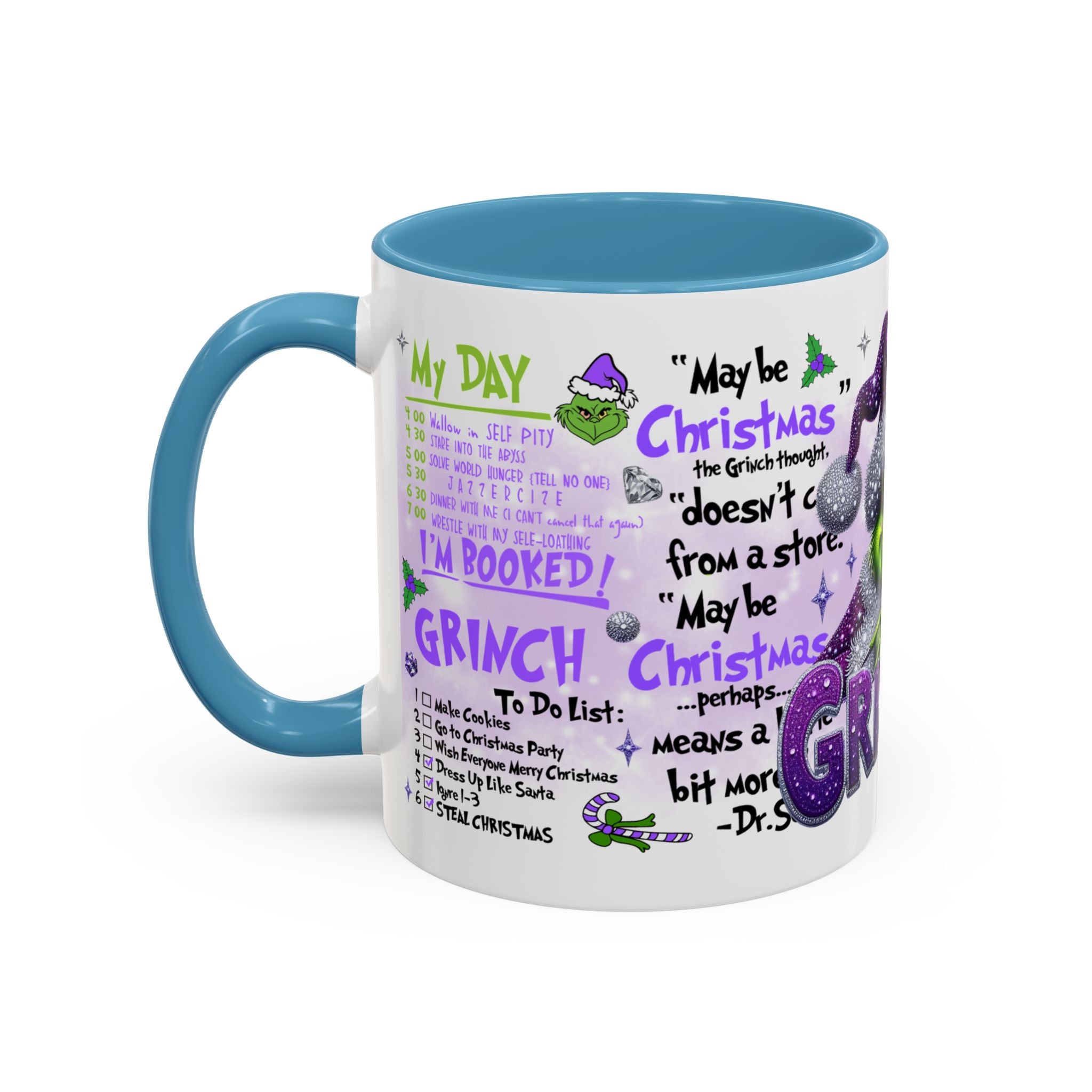 Grinchy Accent Coffee Mug - Fun Holiday Gift, Christmas Decor, Grinch Fan Merchandise, Unique Coffee Cup, Holiday Humor