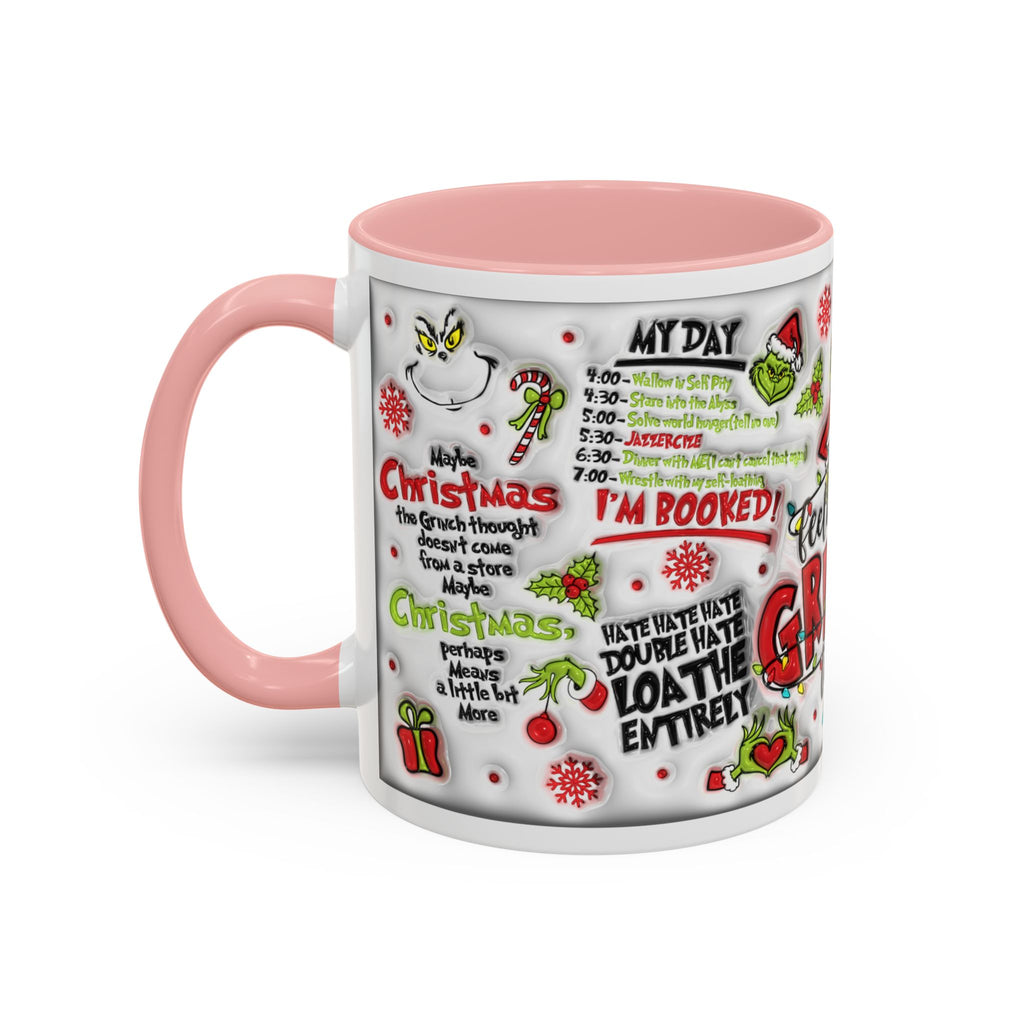 Grinchy Holiday Coffee Mug — "Feeling Extra Grinchy Today" Accent Mug (11/15oz)