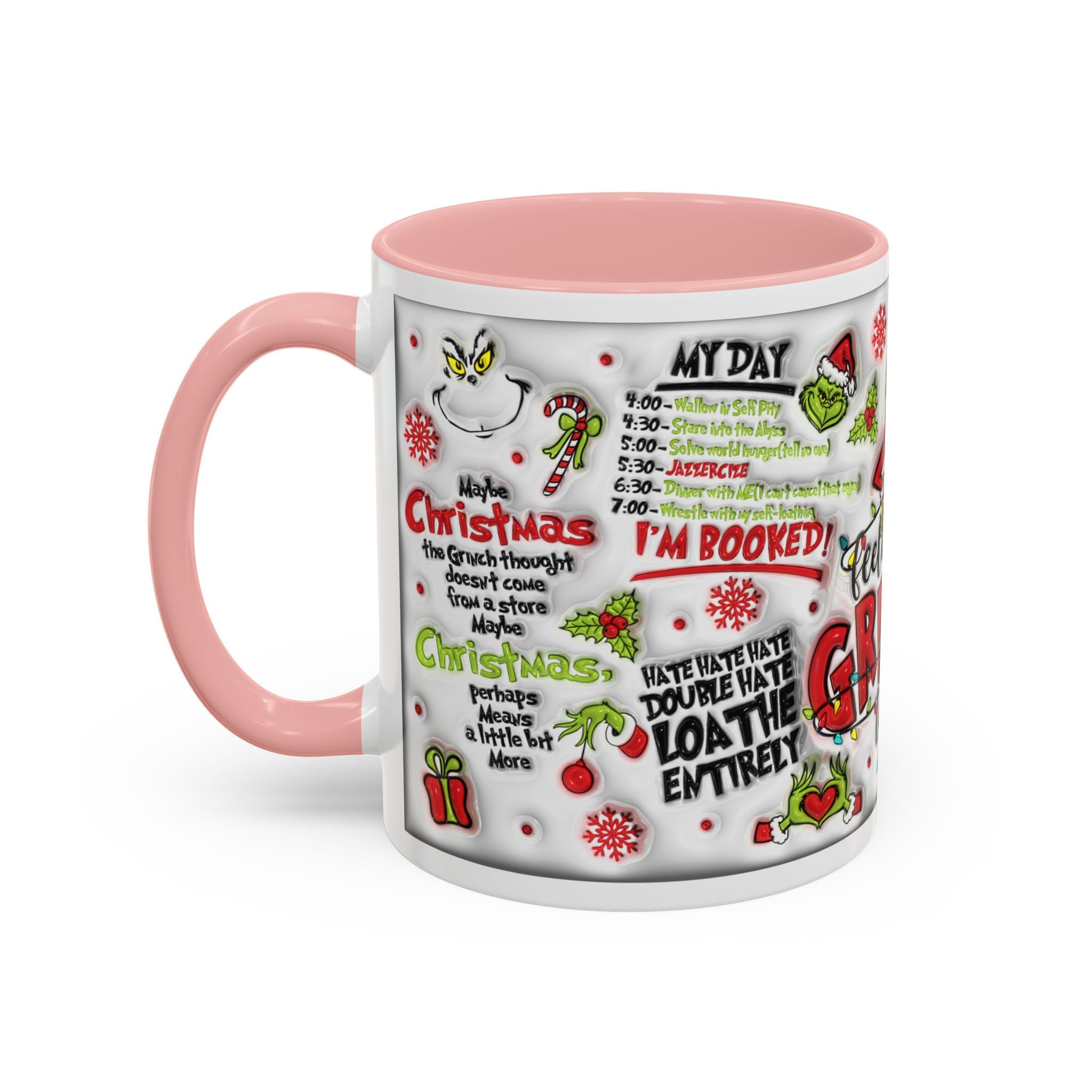 Grinchy Holiday Coffee Mug — "Feeling Extra Grinchy Today" Accent Mug (11/15oz)