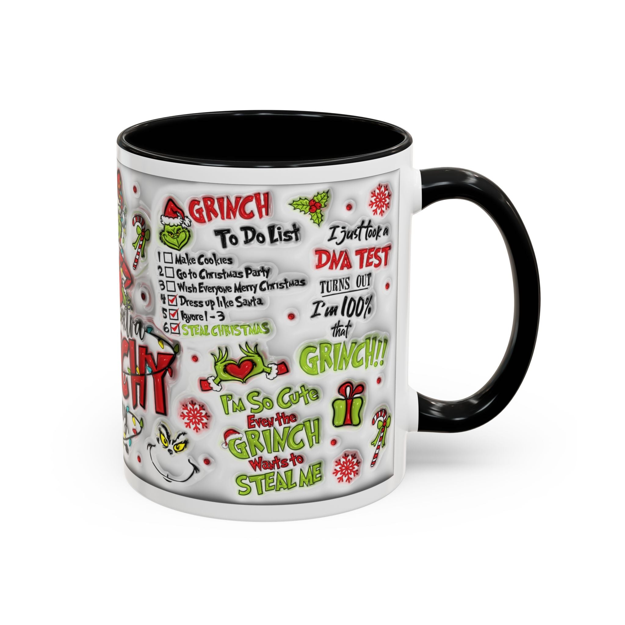 Grinchy Holiday Coffee Mug — "Feeling Extra Grinchy Today" Accent Mug (11/15oz)