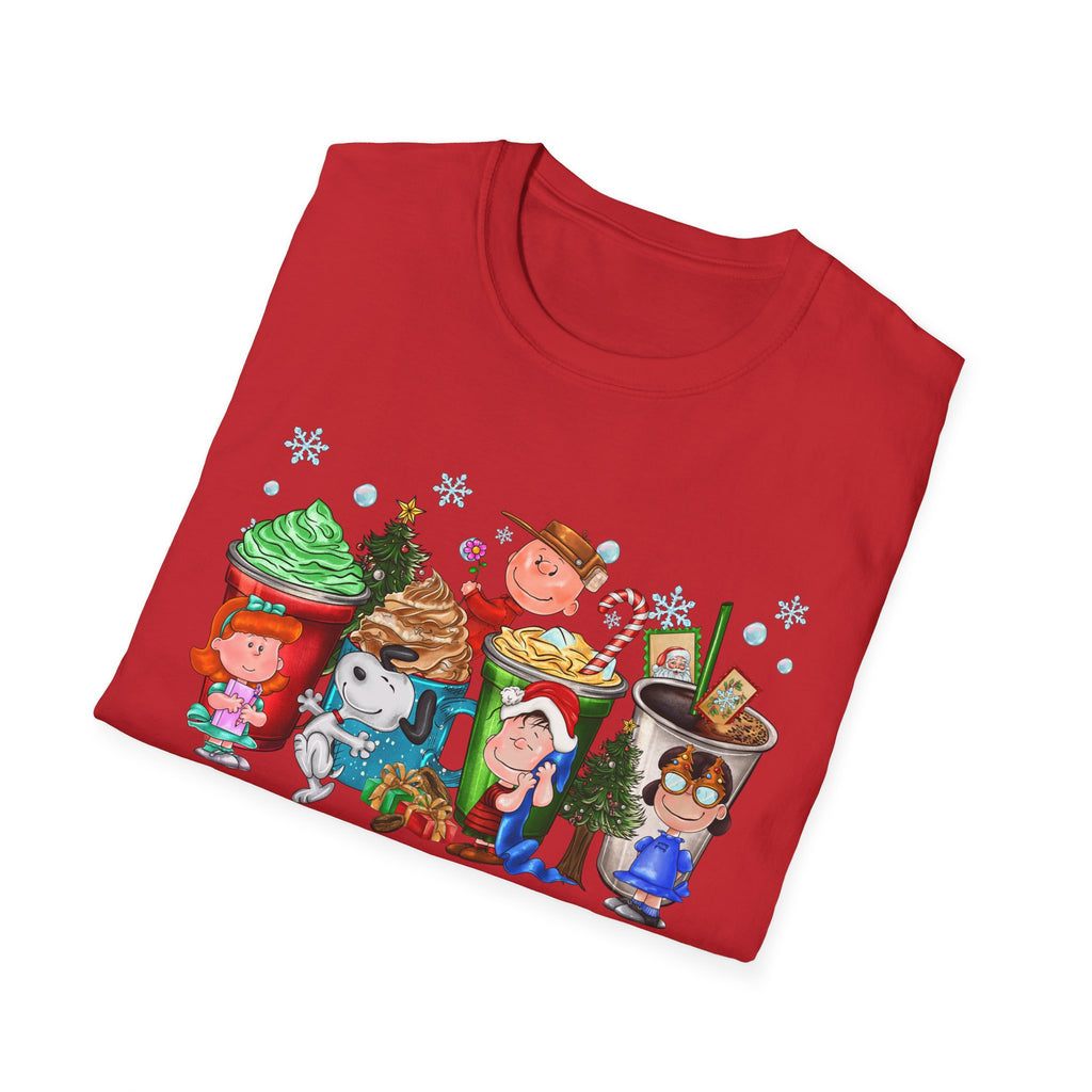 Holiday Cartoon Characters T-Shirt | Christmas Kids Crew Illustration