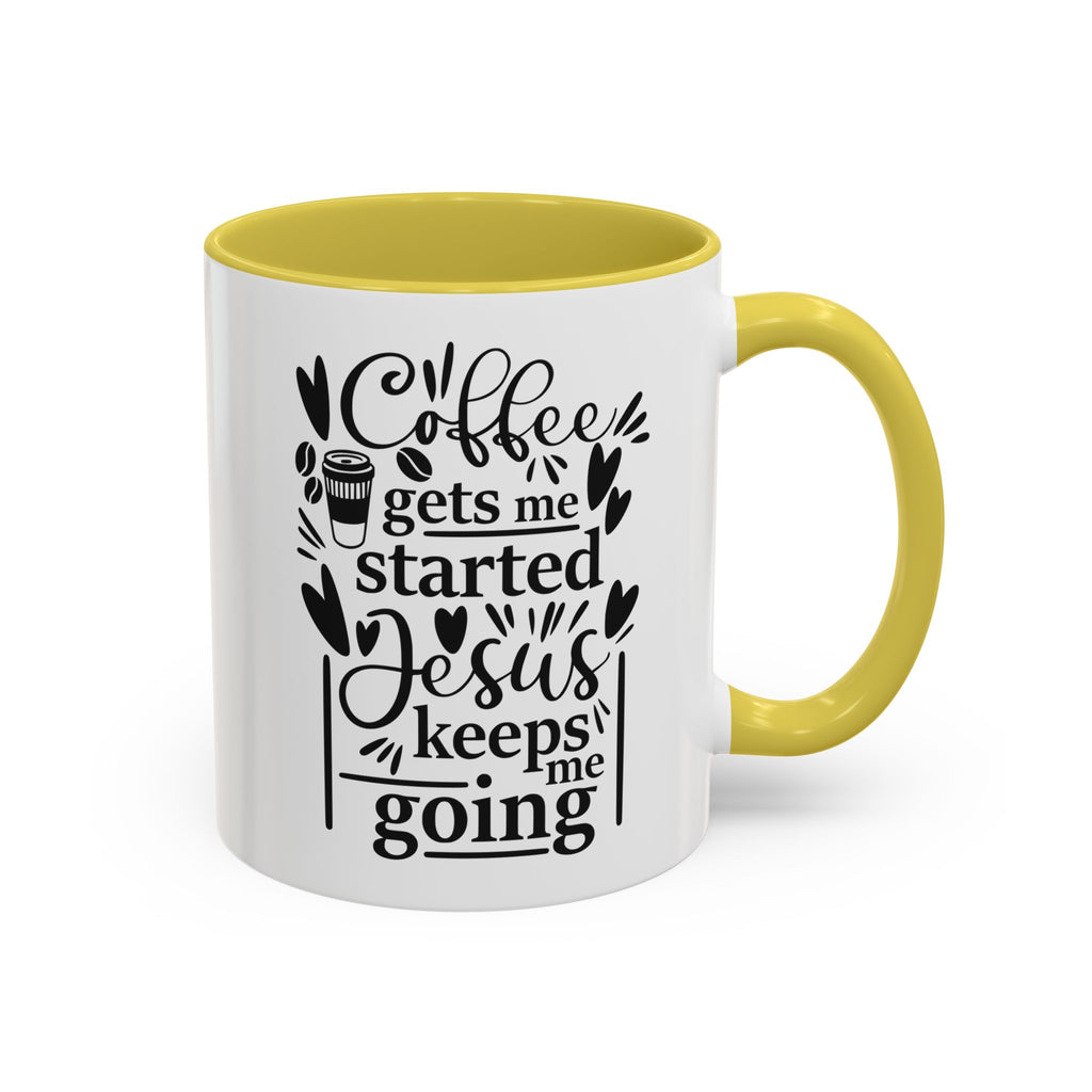 Faithful Morning Mug, Christian Coffee Cup, Religious Tea Mug, Jesus and Coffee Drinkware, Colorful Ceramic Mug