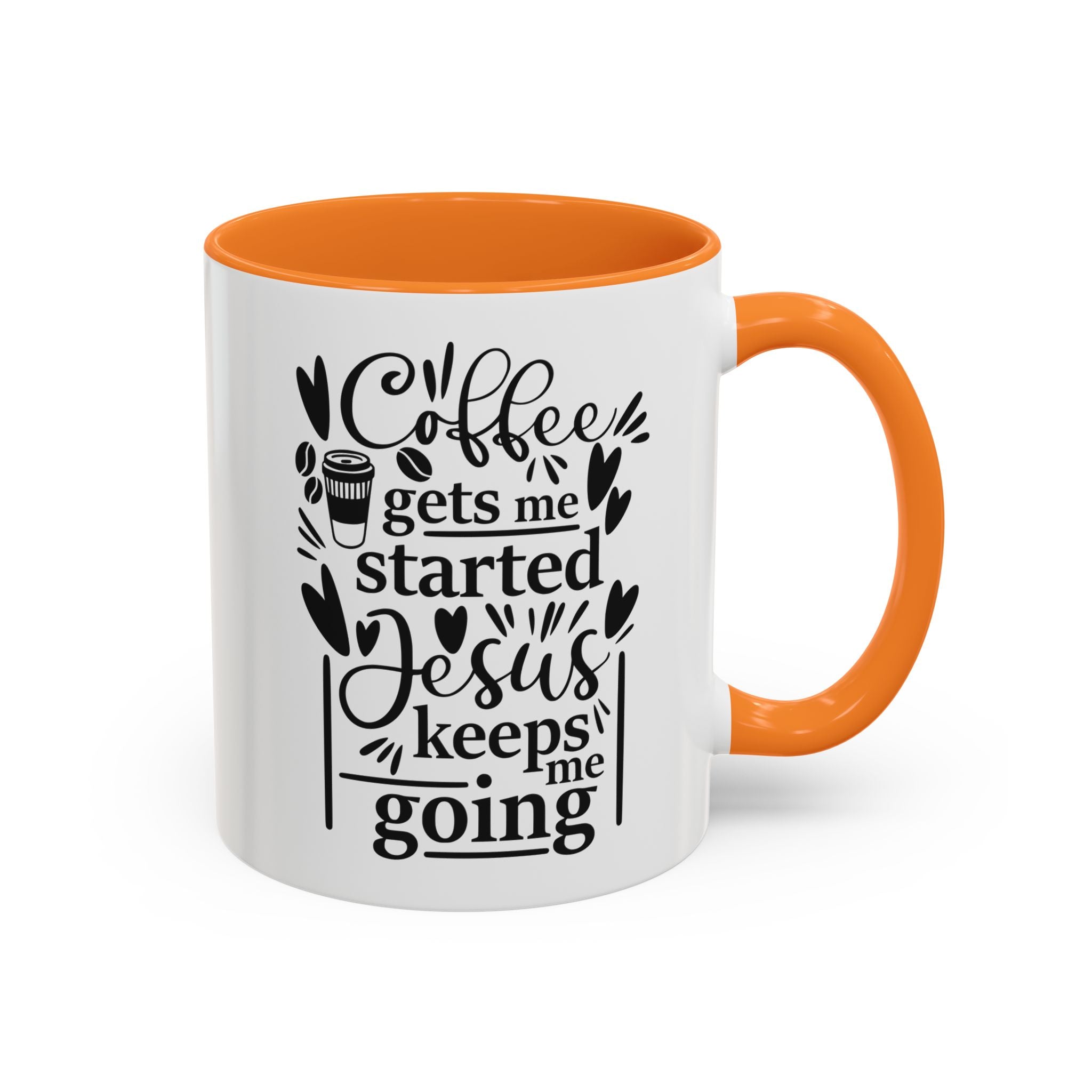 Faithful Morning Mug, Christian Coffee Cup, Religious Tea Mug, Jesus and Coffee Drinkware, Colorful Ceramic Mug