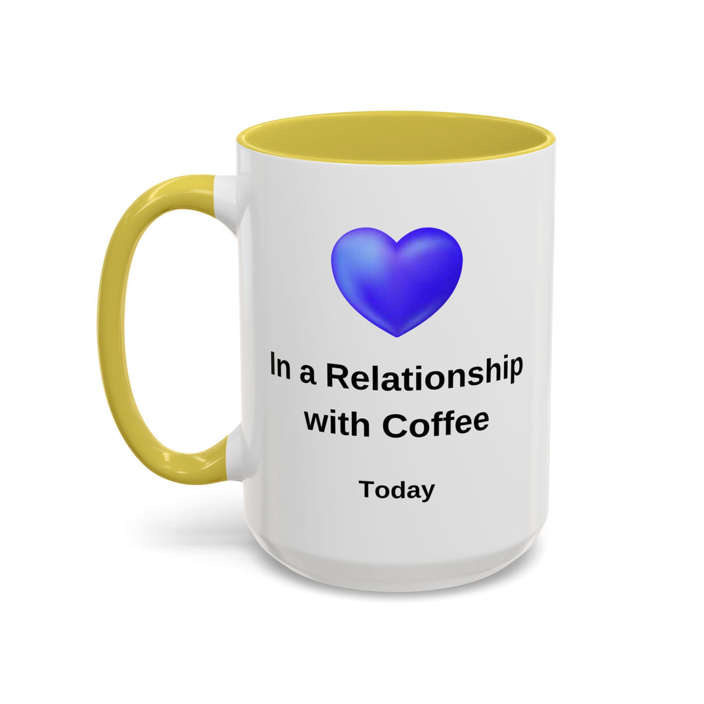 Coffee Lover Mug, Funny Coffee Cup Gift, Relationship with Coffee, Colorful Ceramic Mug, Coffee Addict Mug, Coffee Gift for Her, Coffee Mug