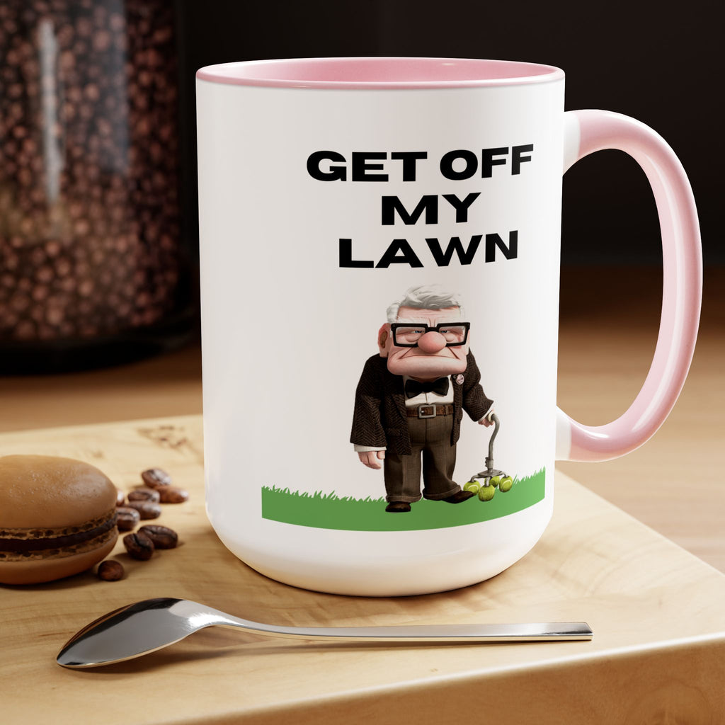 Get Off My Lawn Two-Tone Coffee Mugs, 15oz