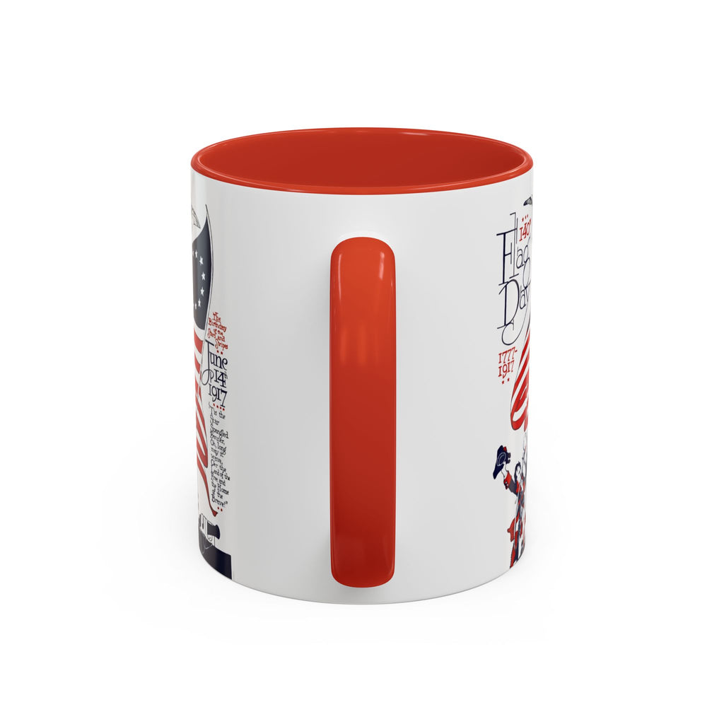 American Flag Day June 14th Parade Illustration Mug | Accent Coffee Mug