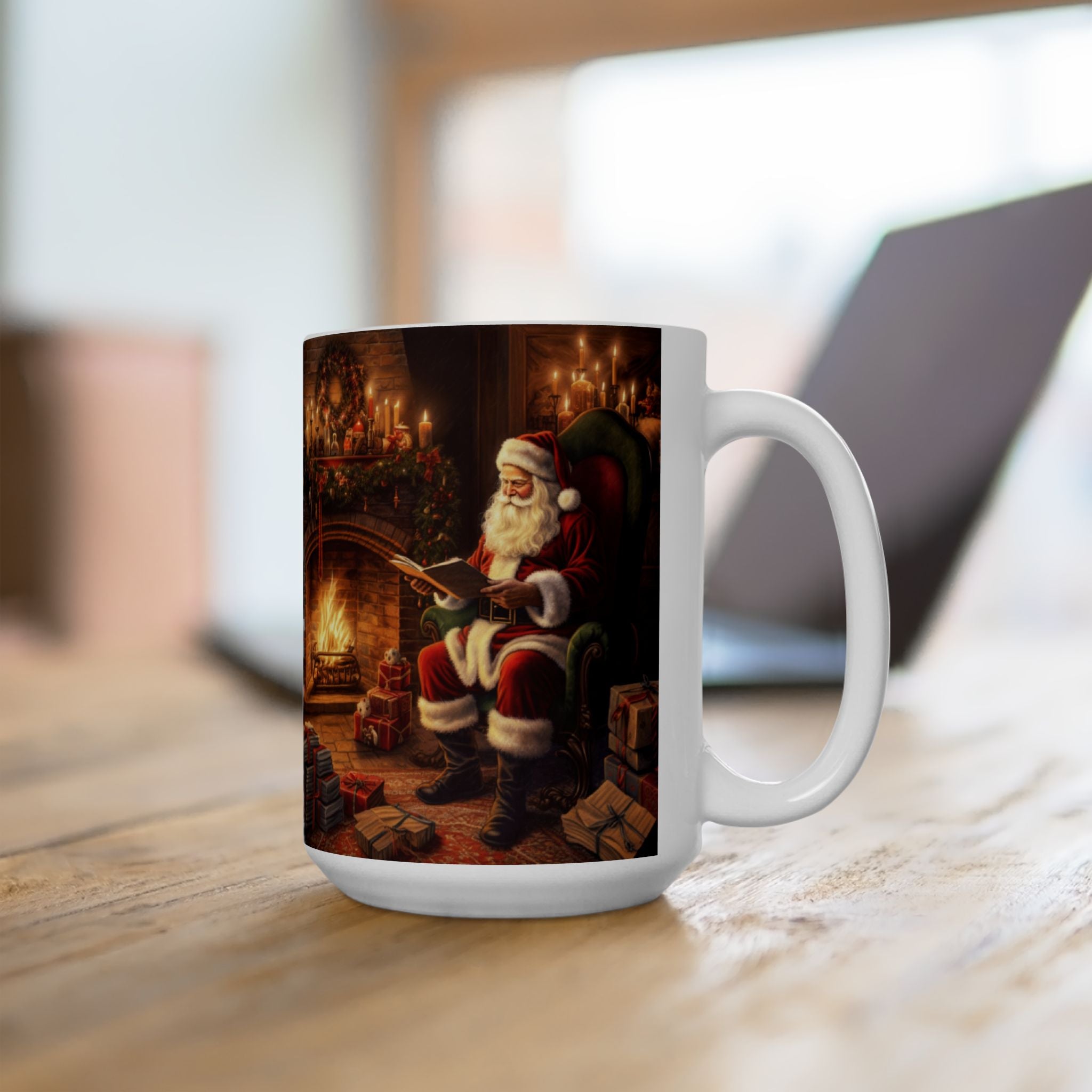 Santa Cozy Christmas Ceramic Mug - Perfect for Warm Drinks, Christmas Gift, Winter Decor, Coffee Lover, Seasonal Mug