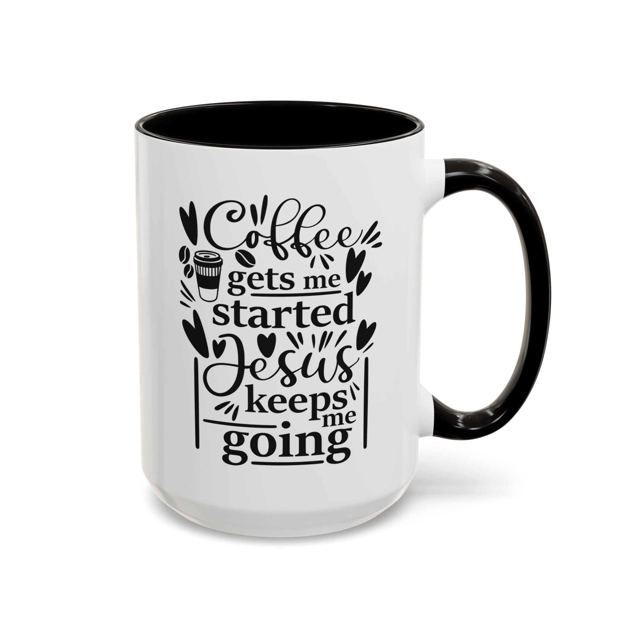 Faithful Morning Mug, Christian Coffee Cup, Religious Tea Mug, Jesus and Coffee Drinkware, Colorful Ceramic Mug