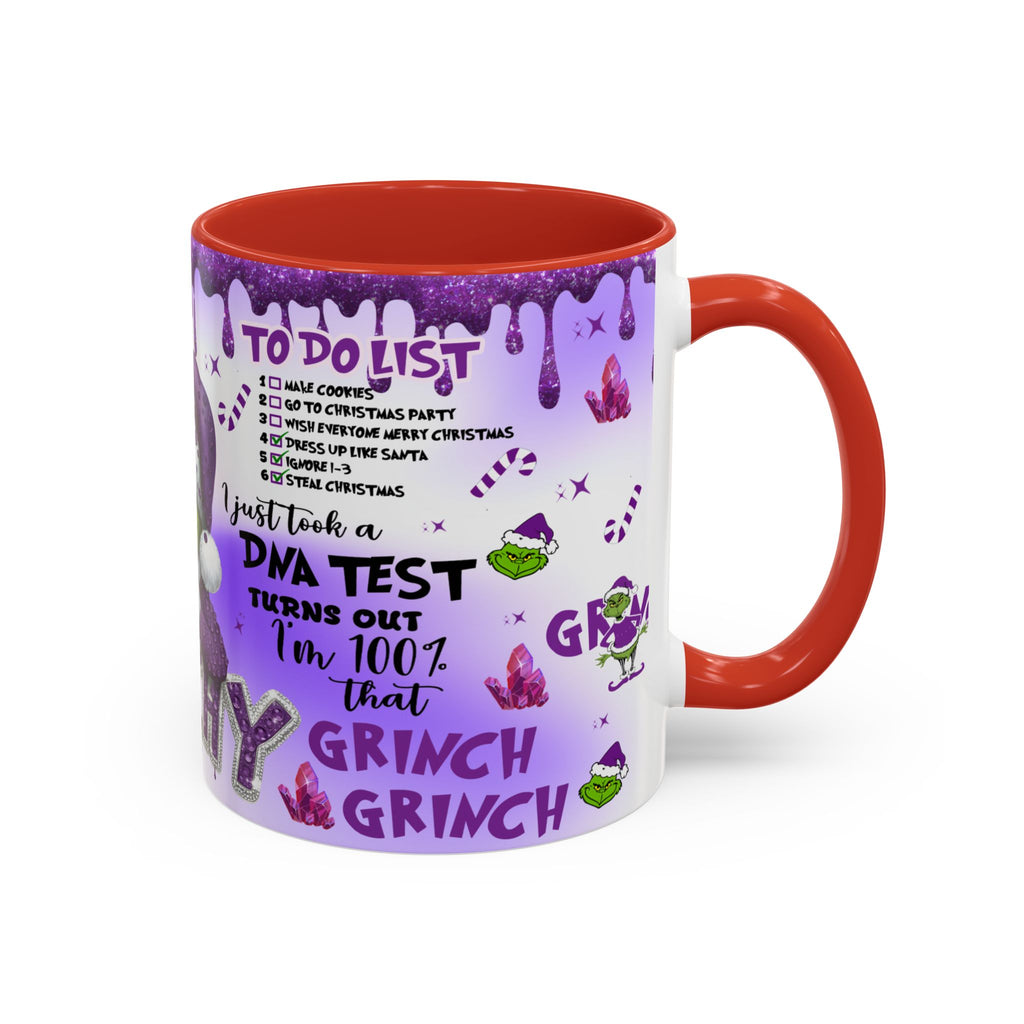 Grinchy Coffee Mug - Fun Holiday Mug, Christmas Gift, Office Decor, Grinch Lovers, DNA Test Humor