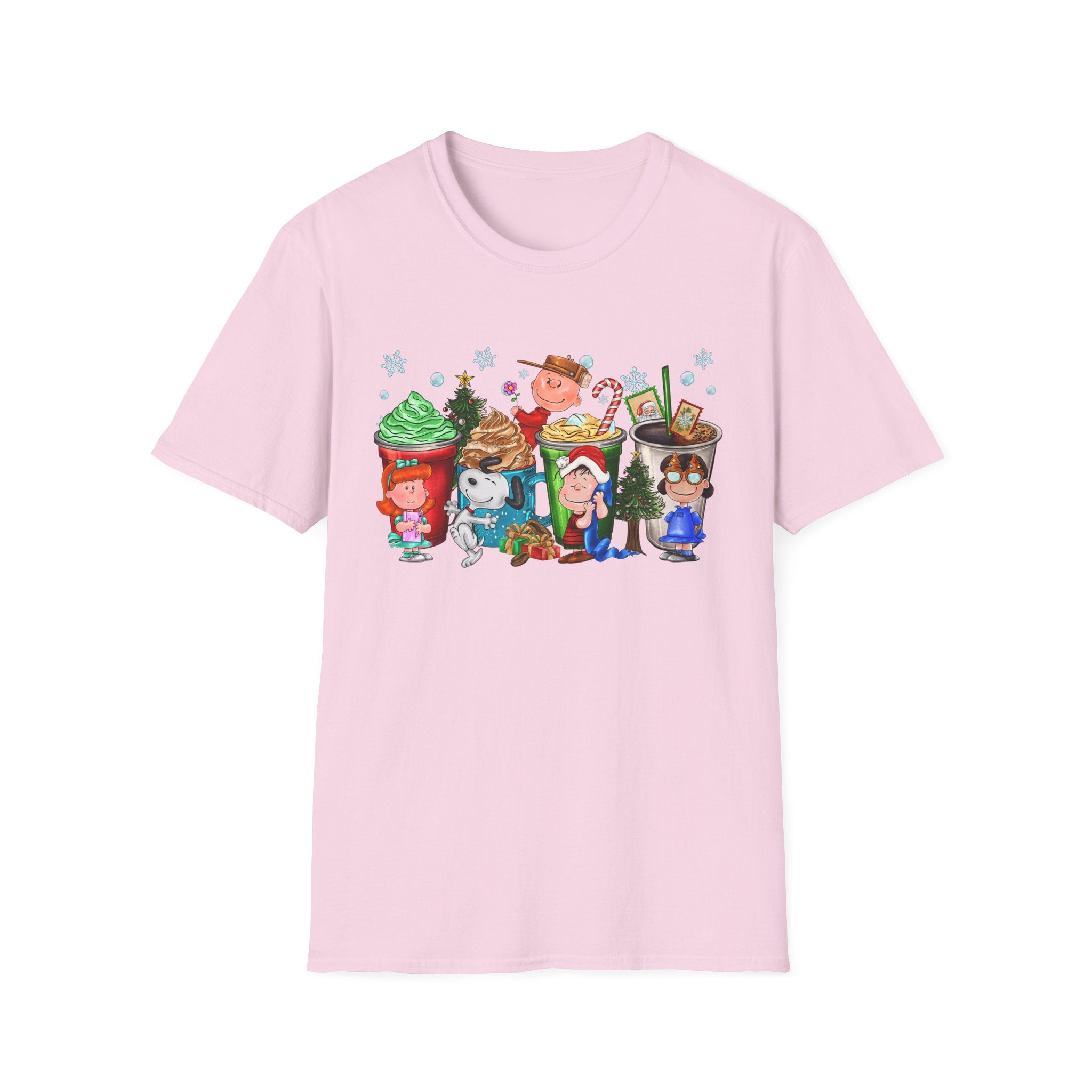 Holiday Cartoon Characters T-Shirt | Christmas Kids Crew Illustration