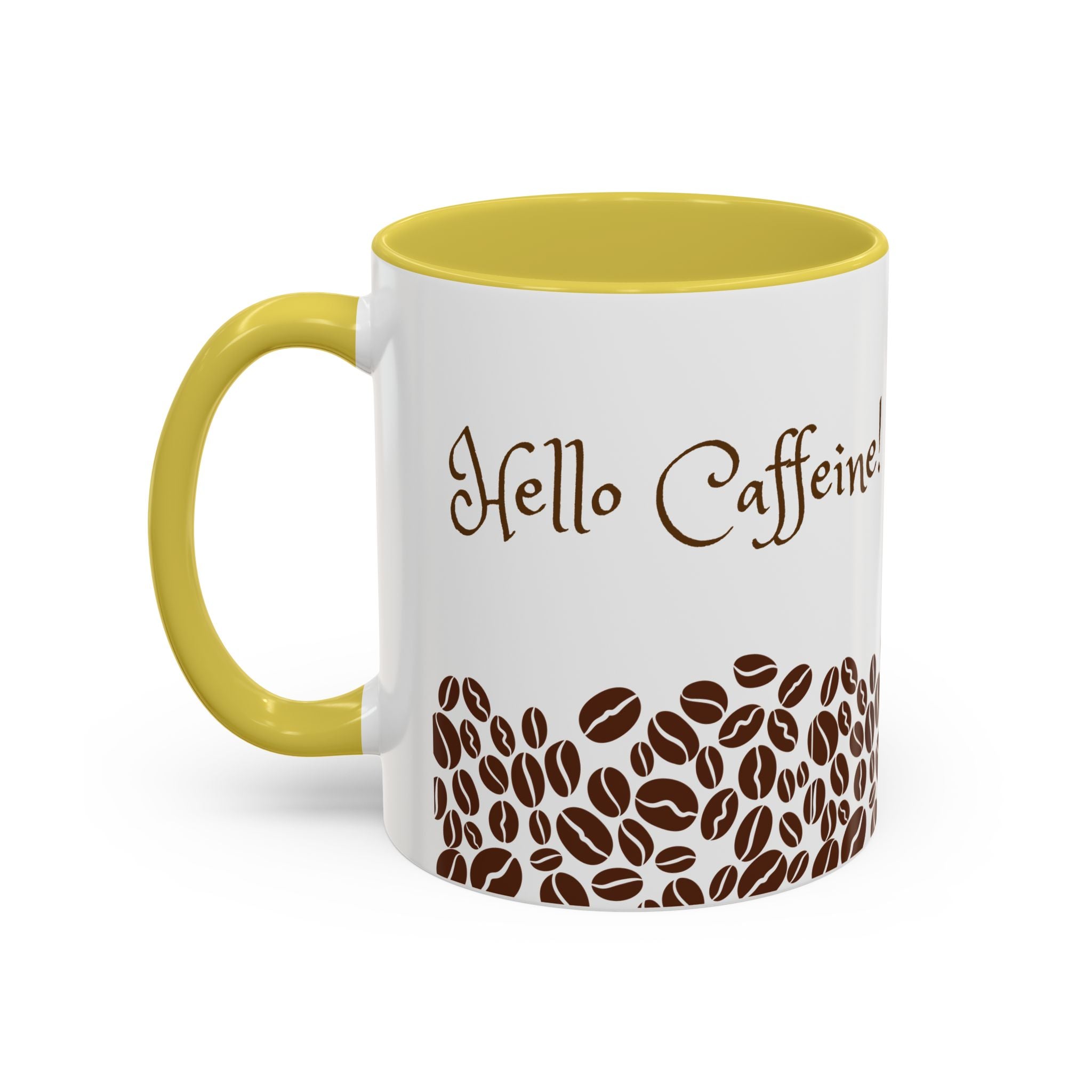 Hello Caffeine - White Ceramic Mug