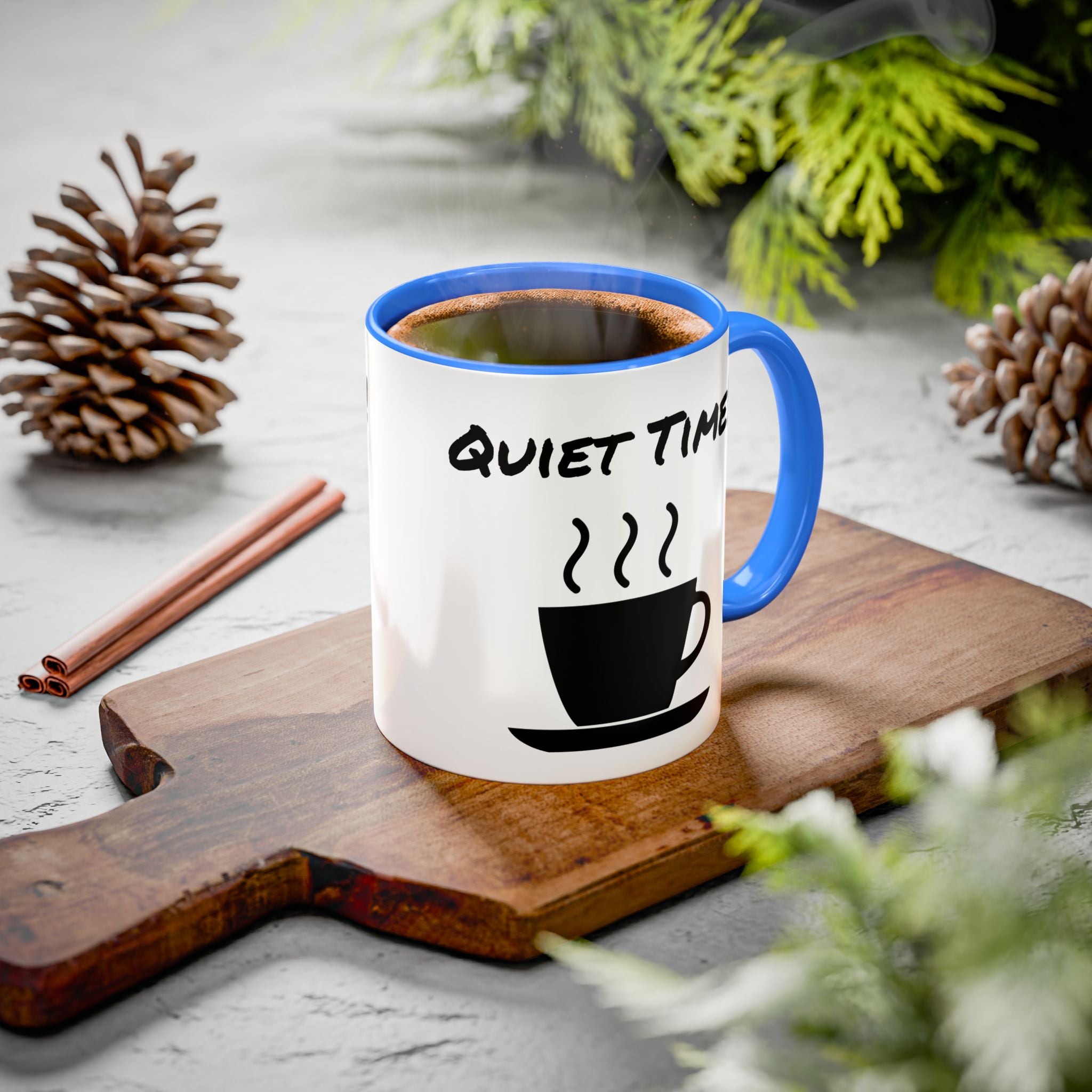 Quiet Time Coffee Mug — Black Accent 11oz/15oz