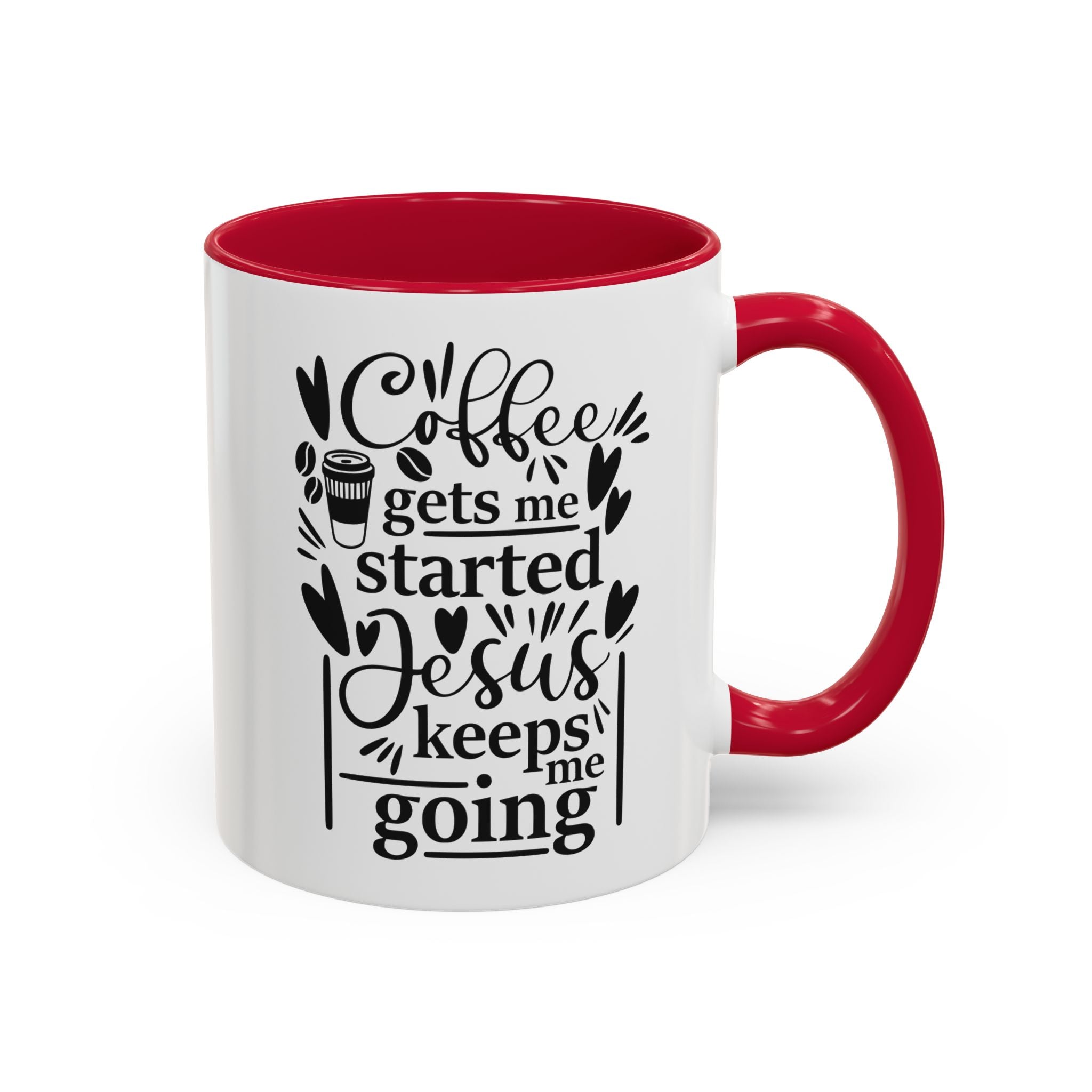 Faithful Morning Mug, Christian Coffee Cup, Religious Tea Mug, Jesus and Coffee Drinkware, Colorful Ceramic Mug