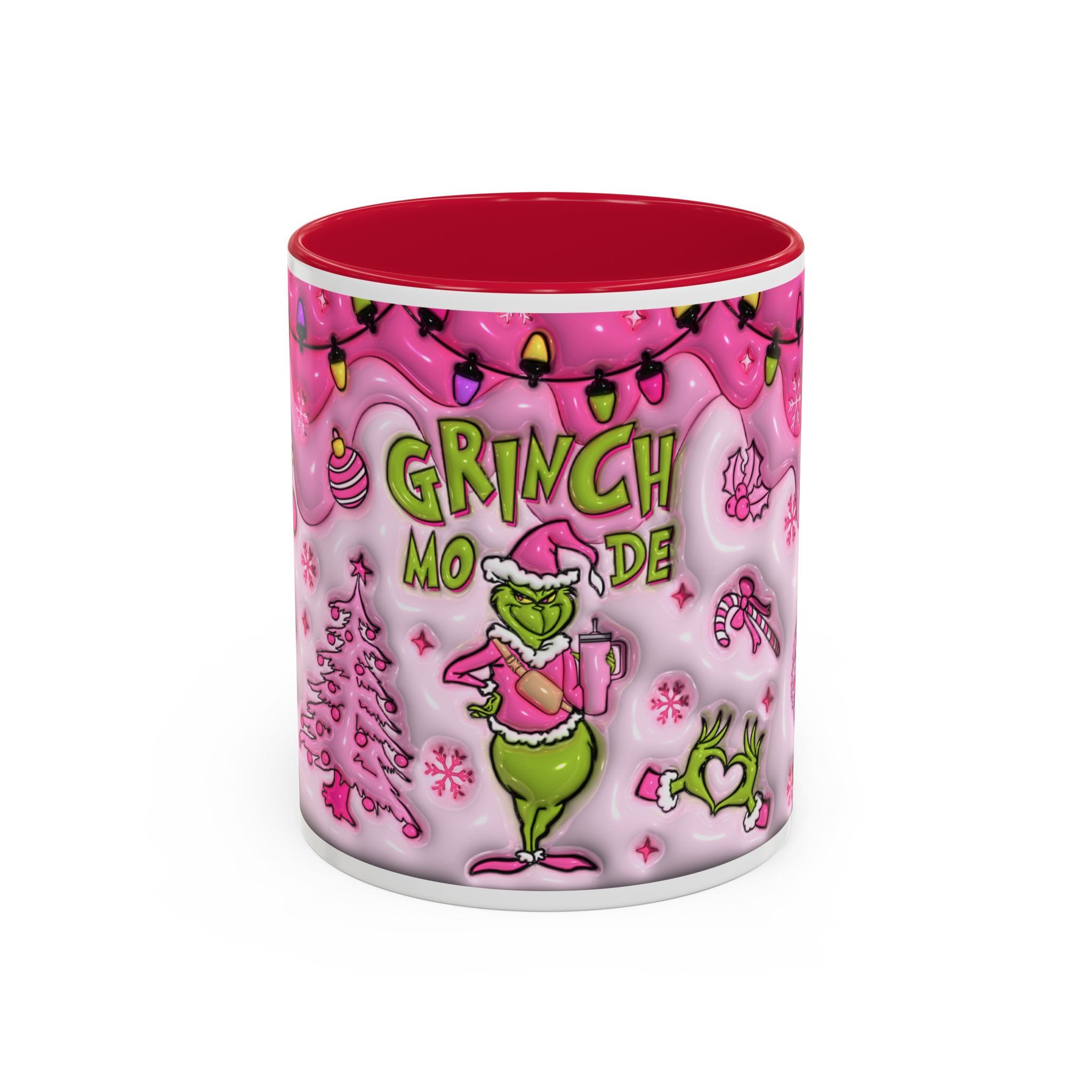 Colorful Grinch Mug, Holiday Gift, Whimsical Drinkware, Festive Coffee Cup, Christmas Decor, Grinch Mode Mug