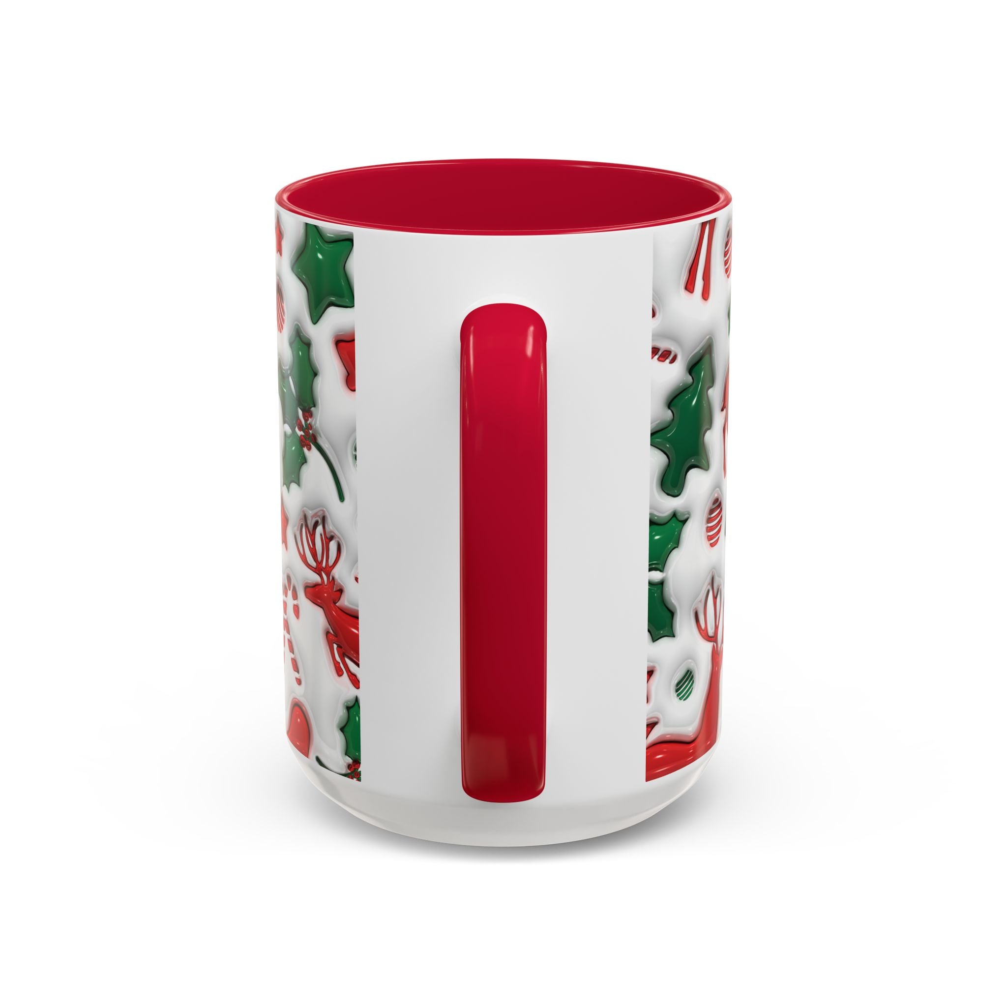 Festive Holiday Mugs, Christmas Coffee Cups, Colorful Reindeer and Candy Cane Design, Cozy Winter Drinkware, Perfect Gift for Holidays