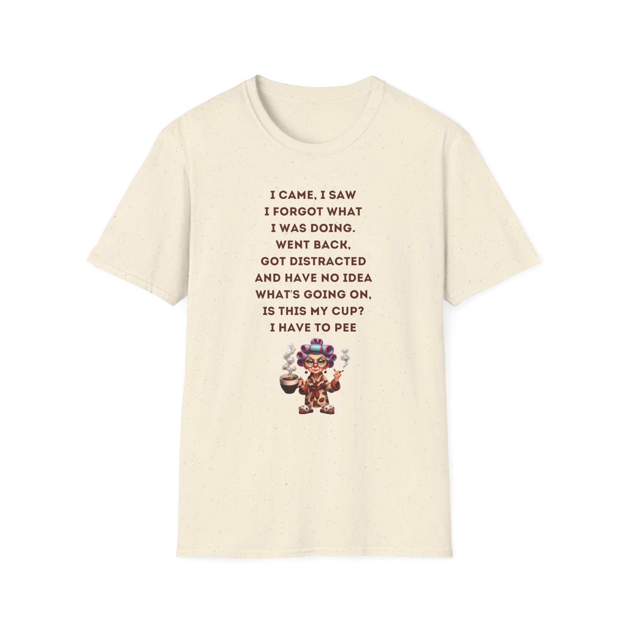 Funny Coffee Memory Poem T-Shirt | Cute Character Holding Coffee