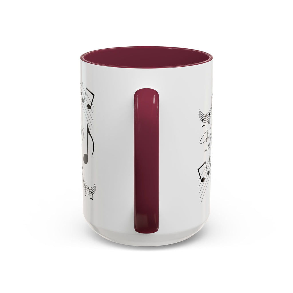 Music Notes Ceramic Mug — "She Sings to Me in the Morning" (11oz/15oz)