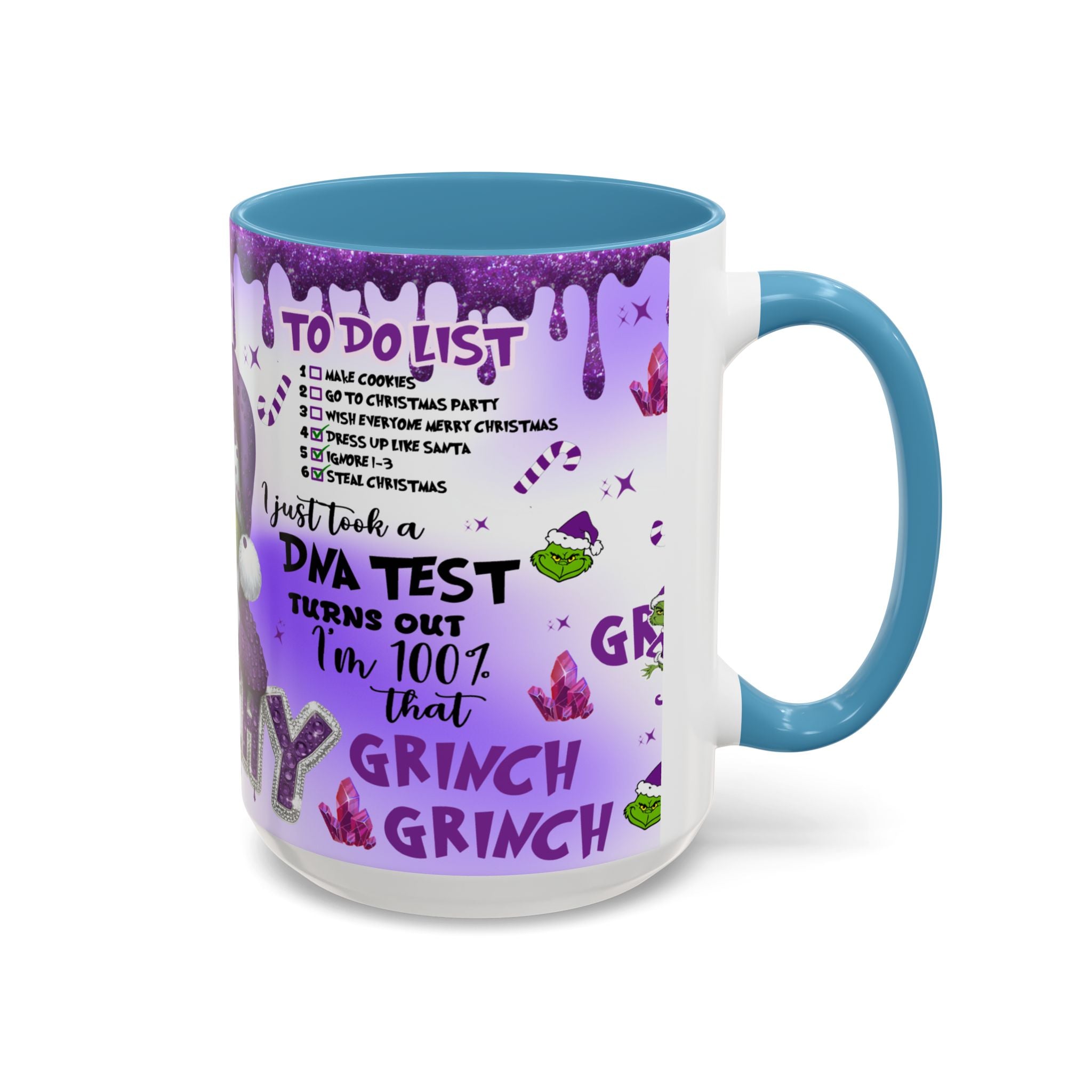 Grinchy Coffee Mug - Fun Holiday Mug, Christmas Gift, Office Decor, Grinch Lovers, DNA Test Humor