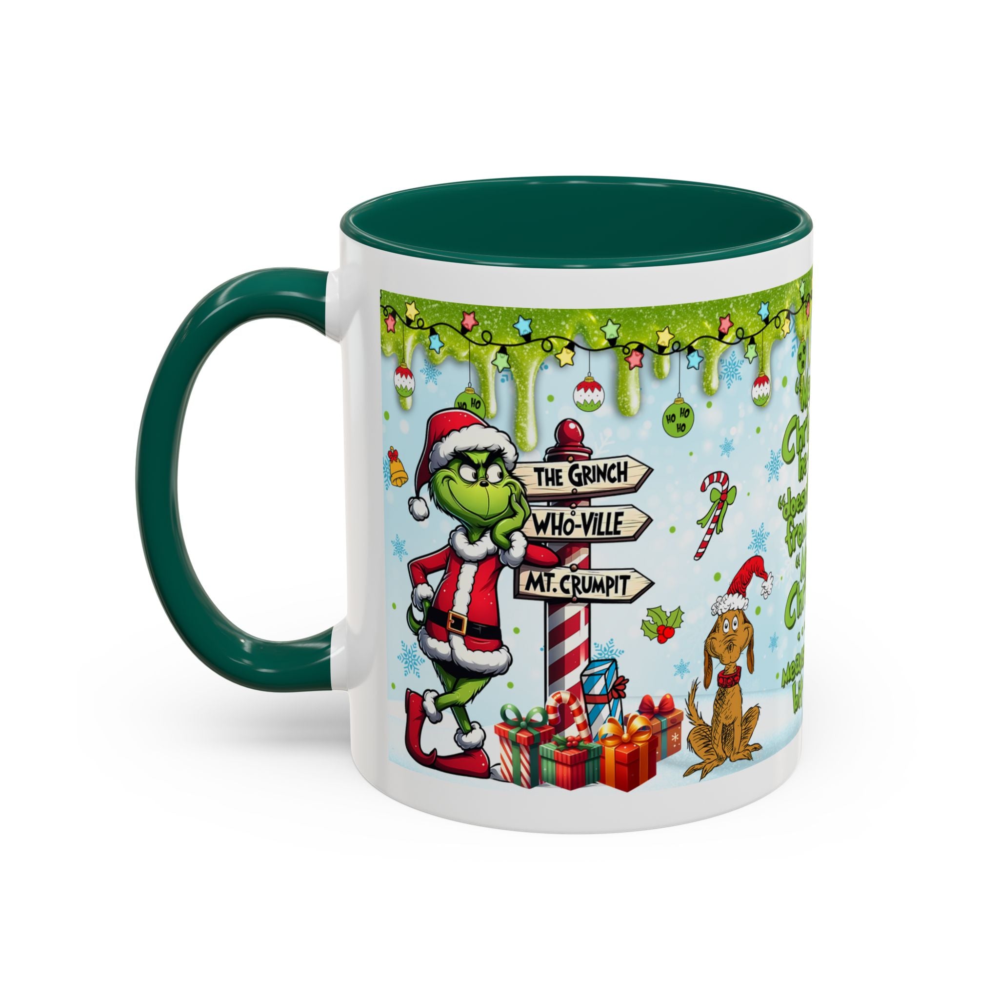 Grinch Christmas Mug | Colorful 11oz 15oz Ceramic Coffee Cup