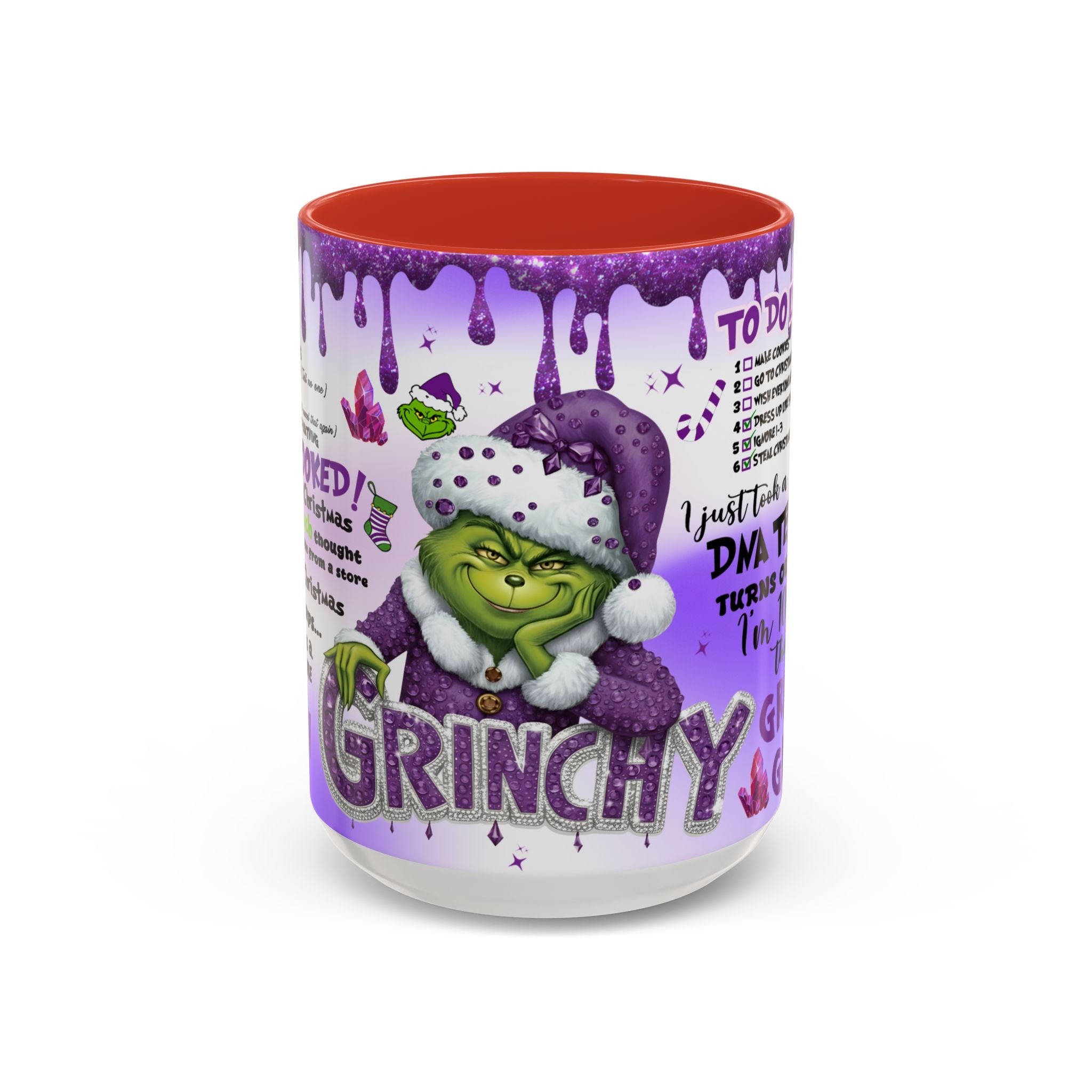 Grinchy Coffee Mug - Fun Holiday Mug, Christmas Gift, Office Decor, Grinch Lovers, DNA Test Humor