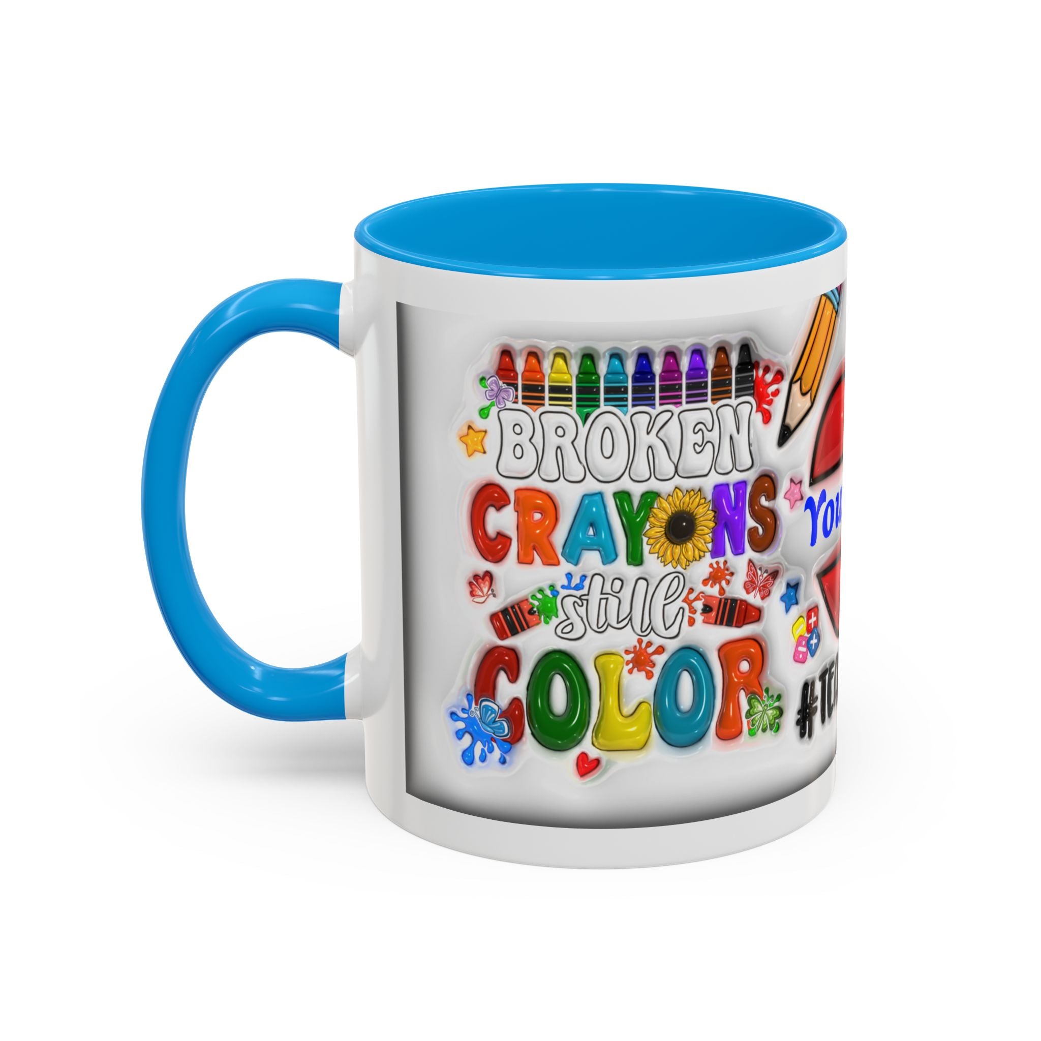Personalized Teacher Mugs | Colorful 11oz & 15oz Coffee Cups | Fun Gift for Educators | Back to School | Teacher Appreciation