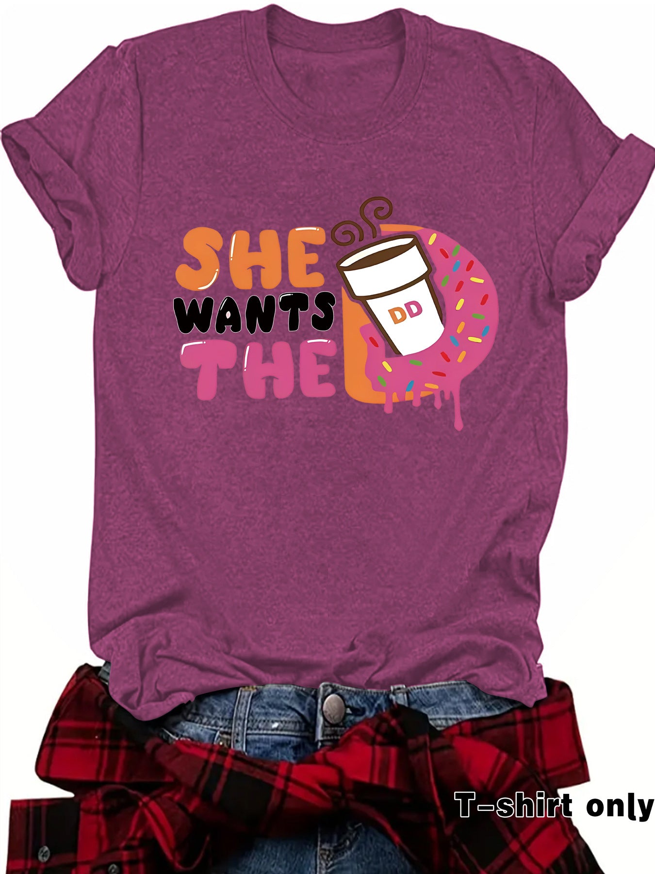 Short sleeved HE coffee pattern