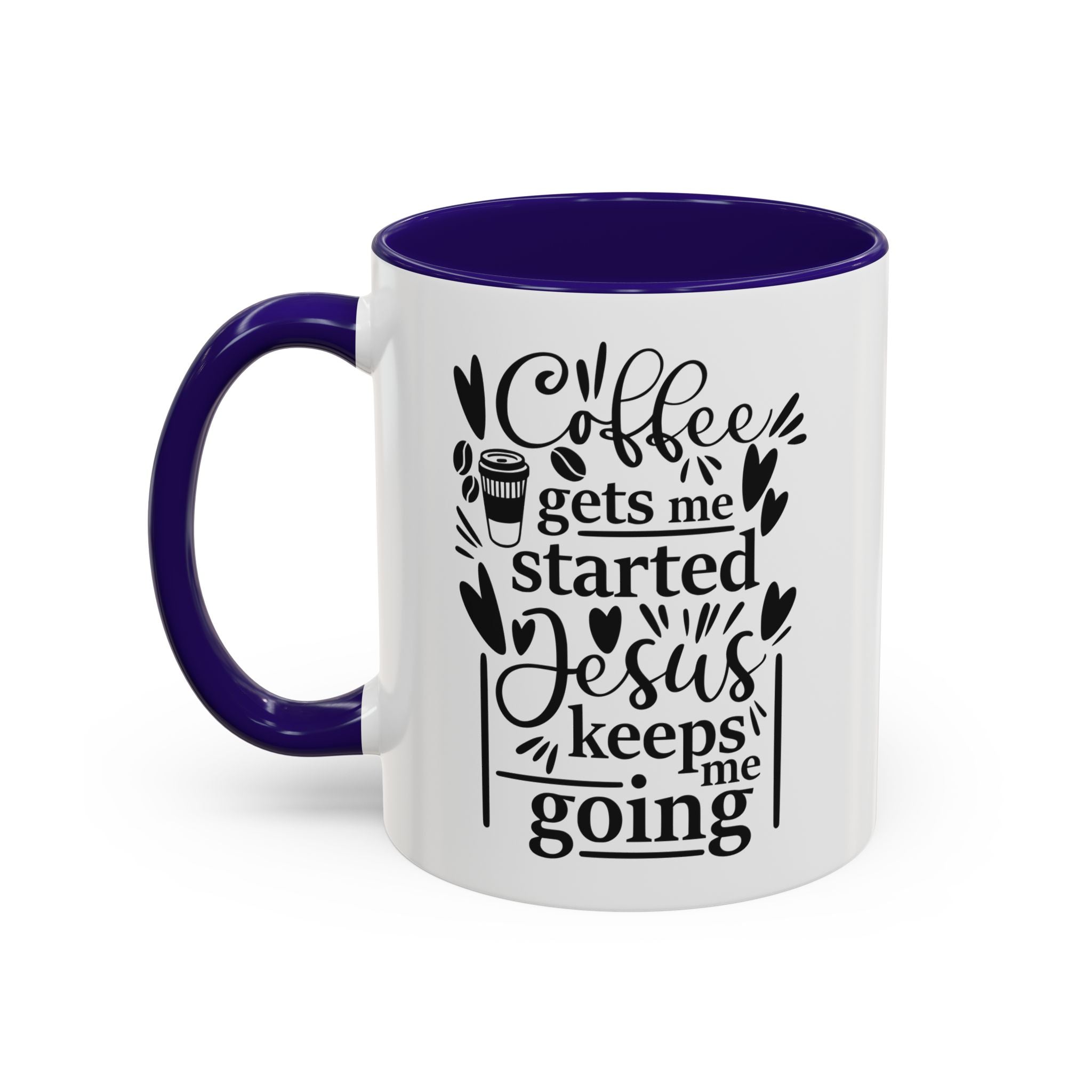 Faithful Morning Mug, Christian Coffee Cup, Religious Tea Mug, Jesus and Coffee Drinkware, Colorful Ceramic Mug