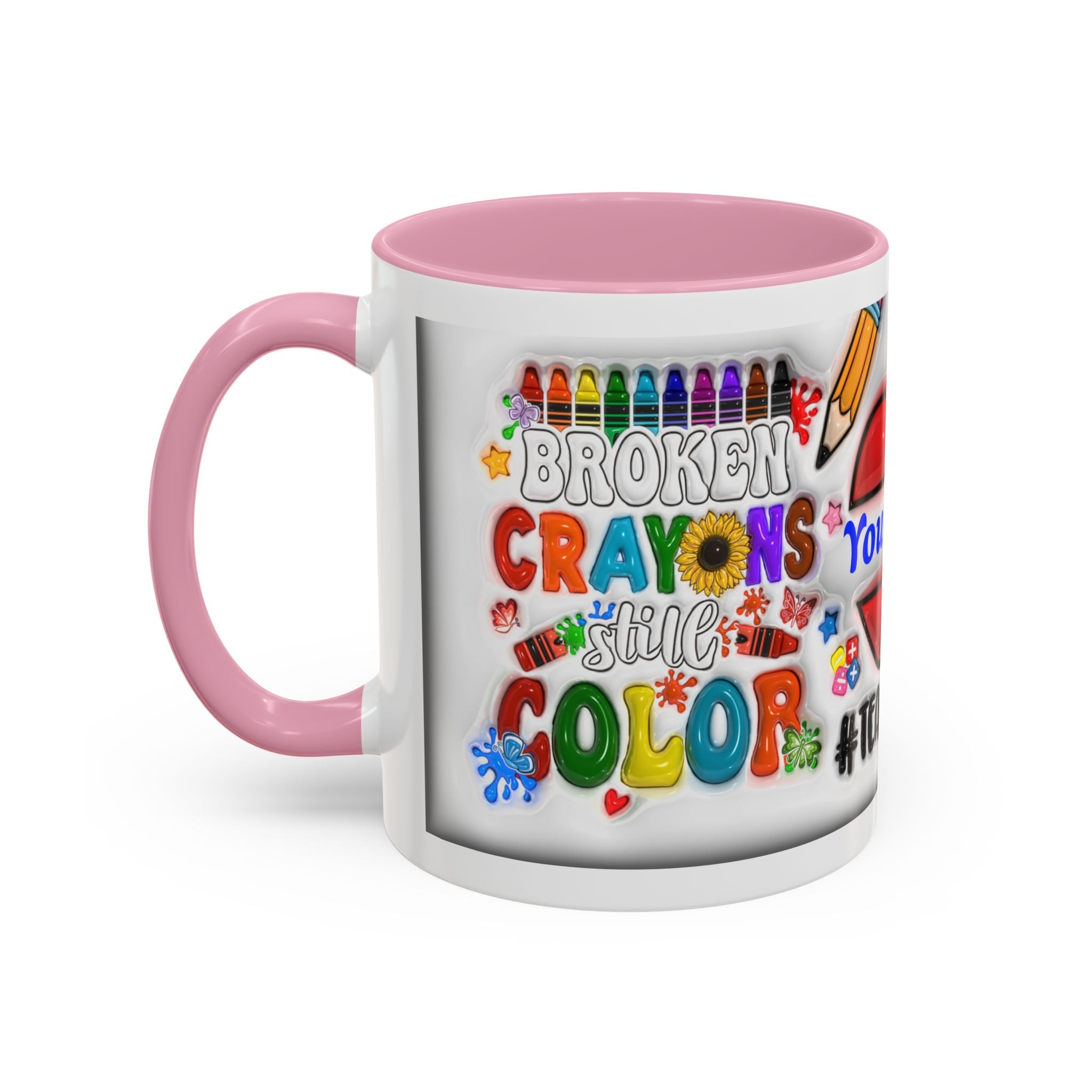 Personalized Teacher Mugs | Colorful 11oz & 15oz Coffee Cups | Fun Gift for Educators | Back to School | Teacher Appreciation
