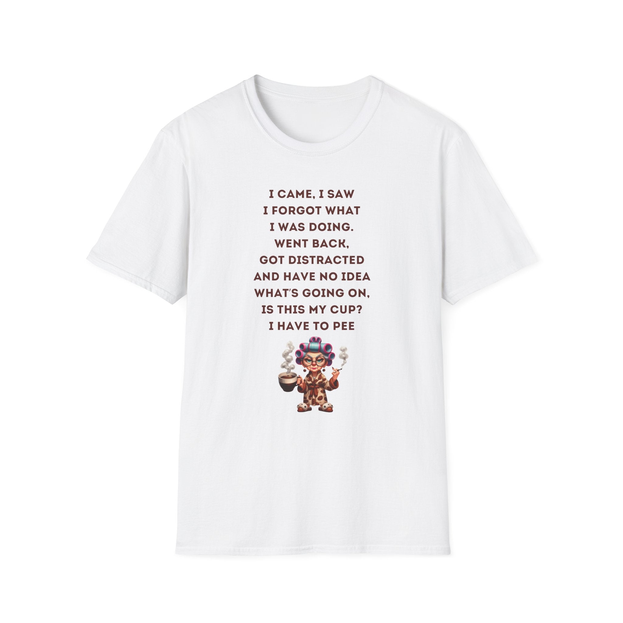 Funny Coffee Memory Poem T-Shirt | Cute Character Holding Coffee
